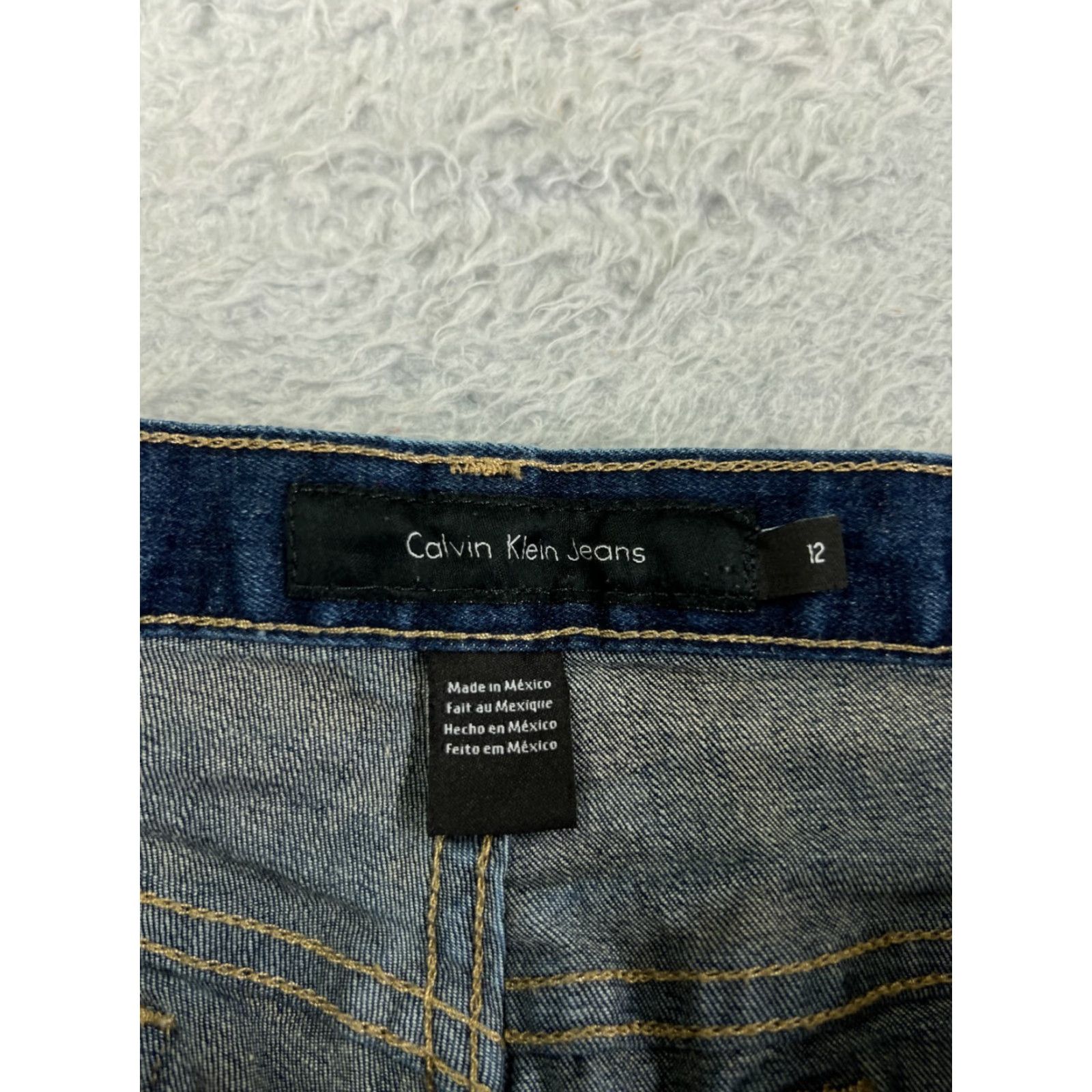 Calvin Klein Calvin Klein Jeans Women 12 Blue Denim Flared Mid Rise 30x30 Cotton Blend Womens Size 34" / US 12 / IT 48 - 3 Thumbnail