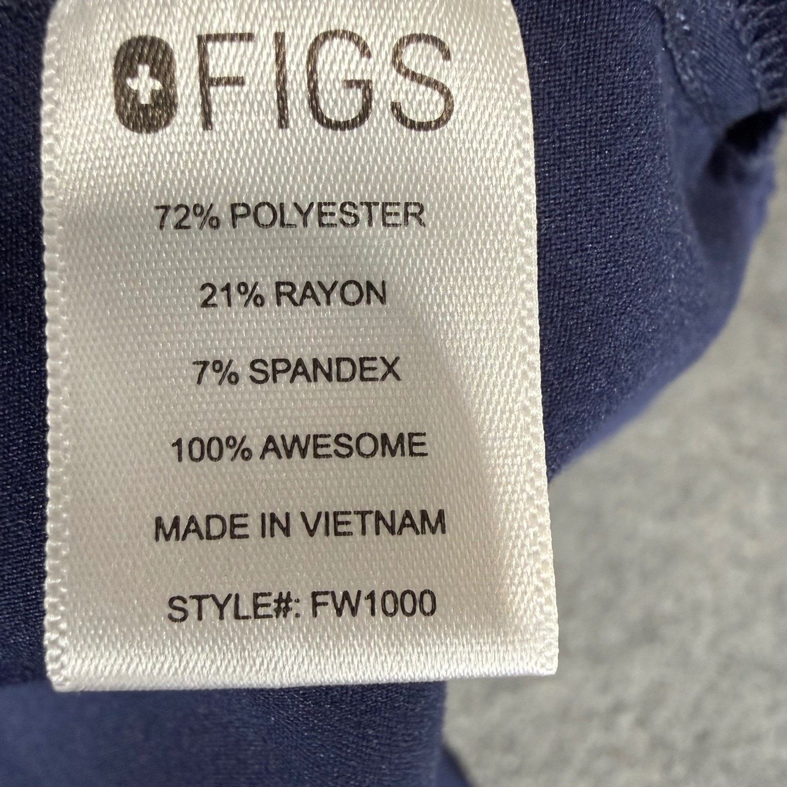 Other FIGS Catarina Womens Scrub Top Shirt Large Navy Blue Medical Size L / US 10 / IT 46 - 3 Thumbnail