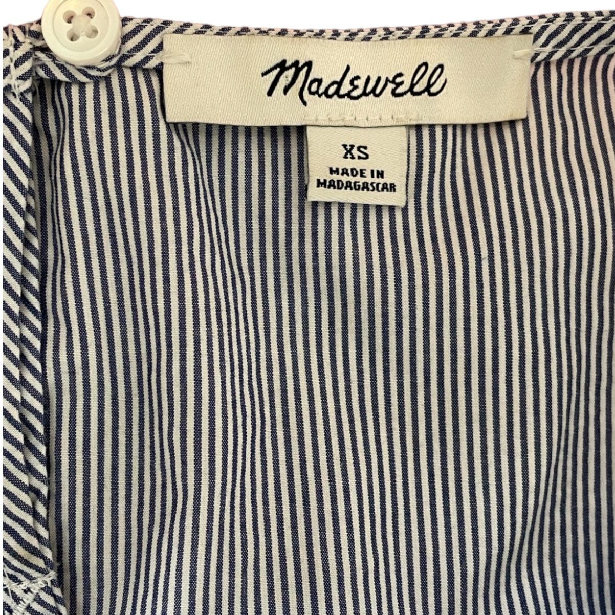 Madewell Madewell Striped Preppy Boho Bell Sleeve Cotton Top X-Small Size XS / US 0-2 / IT 36-38 - 10 Thumbnail