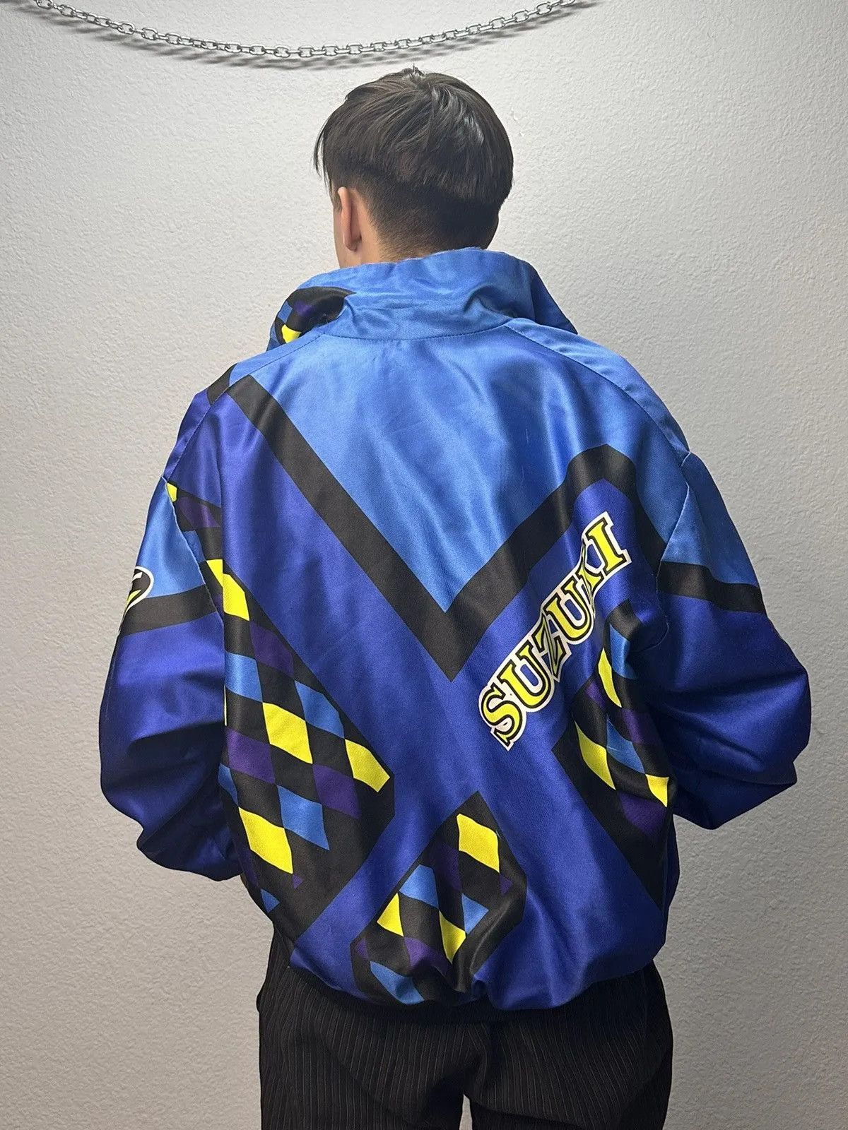 Harley Davidson Racing Jacket Moto Vodafone F1 Nascar Leather Red Bull Lucky Size US XL / EU 56 / 4 - 2 Thumbnail