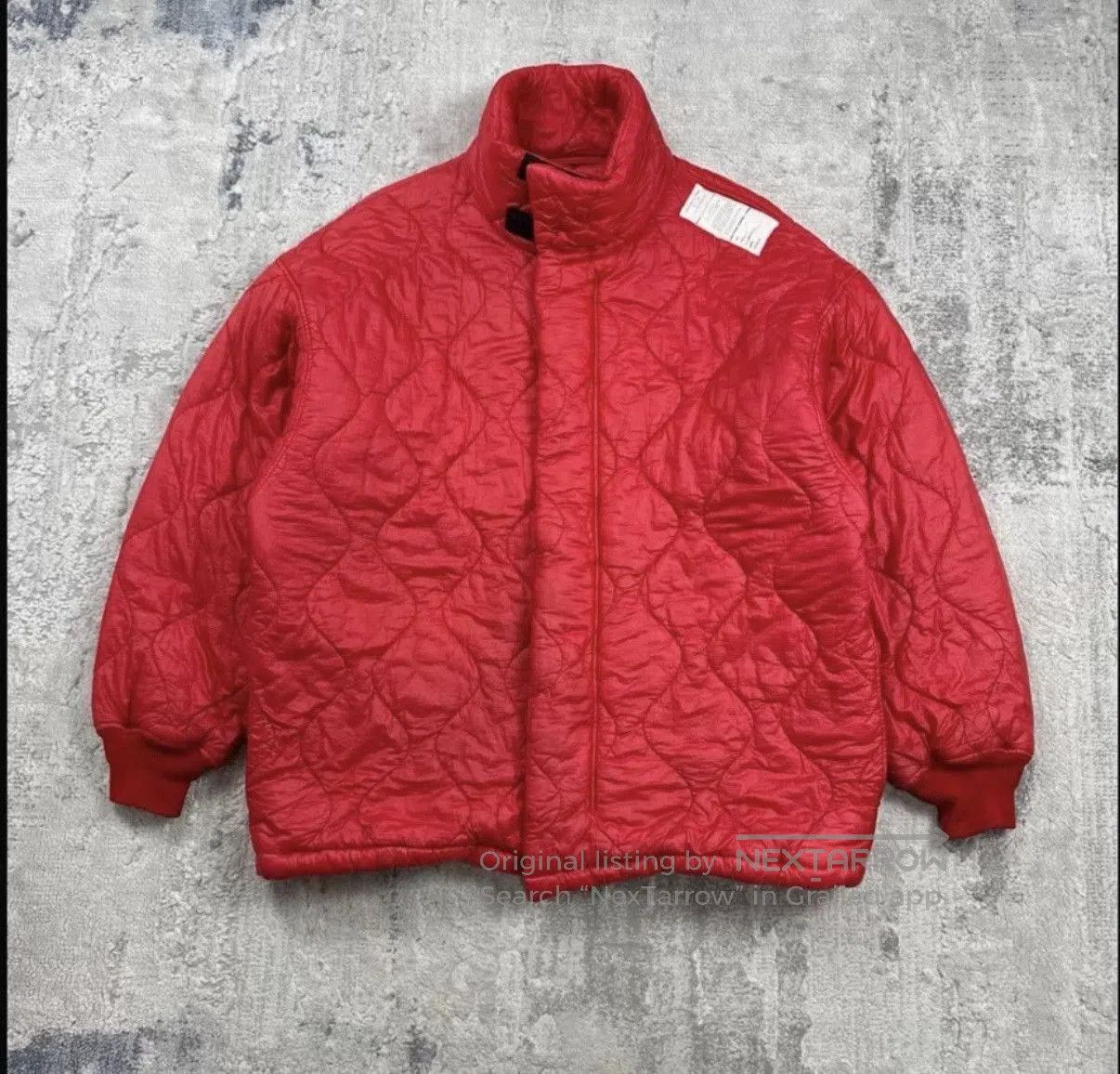N.Hoolywood Red Quilted High Collar Zip Jacket . Size US S / EU 44-46 / 1 - 1 Thumbnail