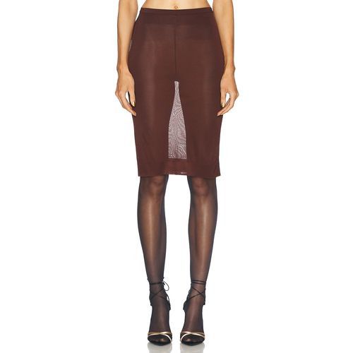 Saint Laurent Paris o1b1hav110525 799280 Jupe Crayon Viscose Flne Midi Skirtin Size 28" / US 6 / IT 42 - 1 Thumbnail