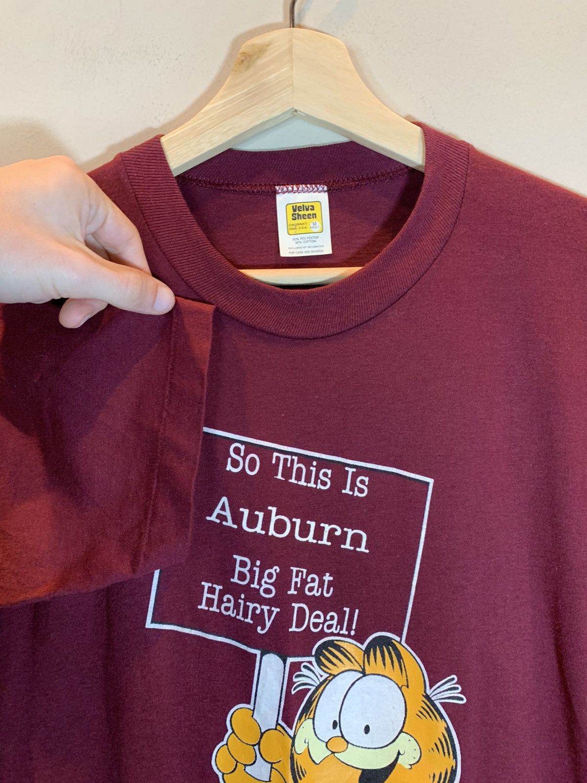 Vintage *RARE* Vintage 1978 Garfield Auburn Big Fat Hairy Deal Shirt Size US M / EU 48-50 / 2 - 3 Thumbnail
