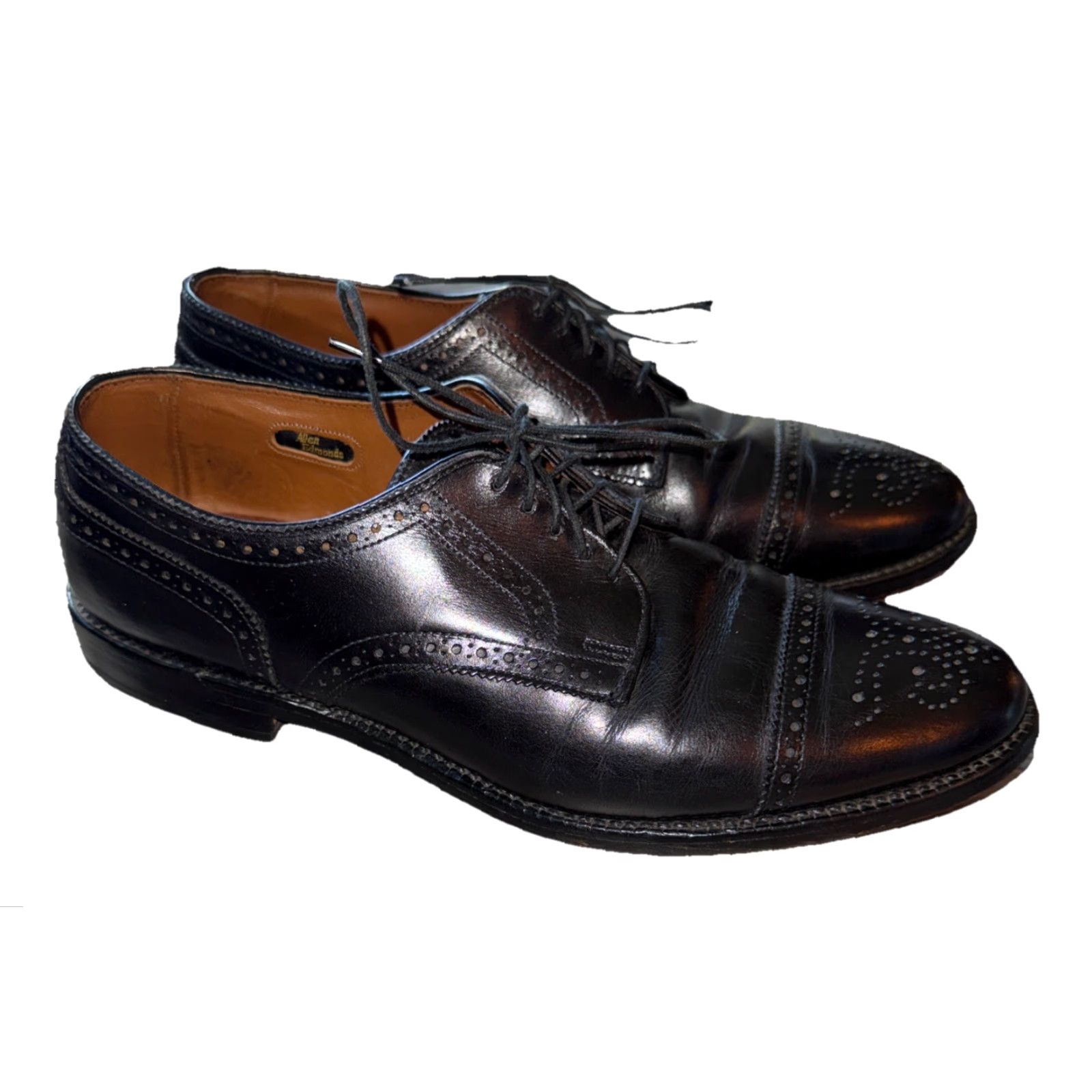 Allen Edmonds Allen Edmonds Sanford Black Cap Toe Brogue Oxford Dress Shoes Men 10.5 B US 10.5 Leather Lining Leather Upper Black / Dress / Business / Classic Size ONE SIZE - 2 Thumbnail