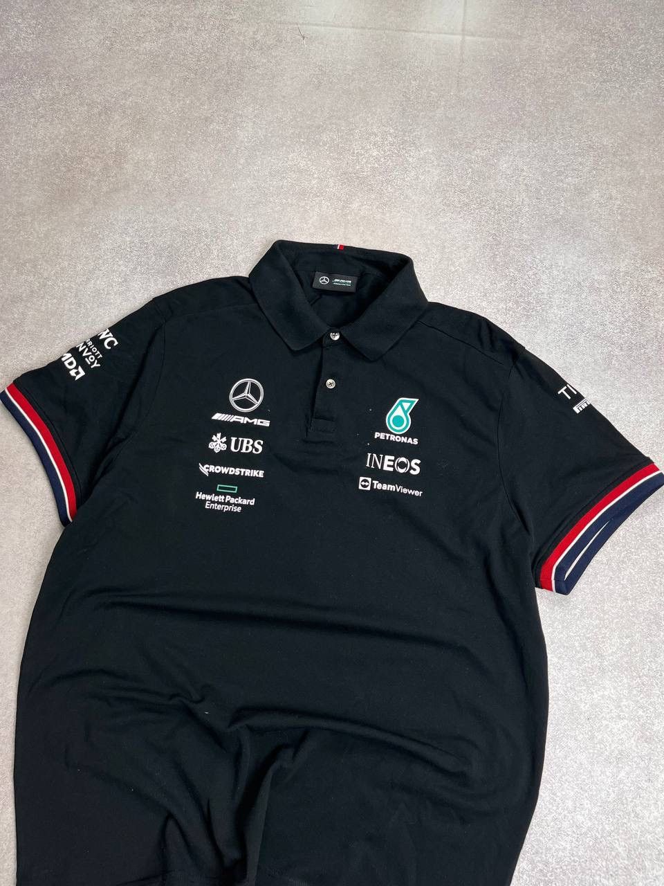 Mercedes-Benz × Vintage Vintage Mercedes Benz F-1 Petronas Racing Polo Shirt XL Size US XL / EU 56 / 4 - 3 Thumbnail