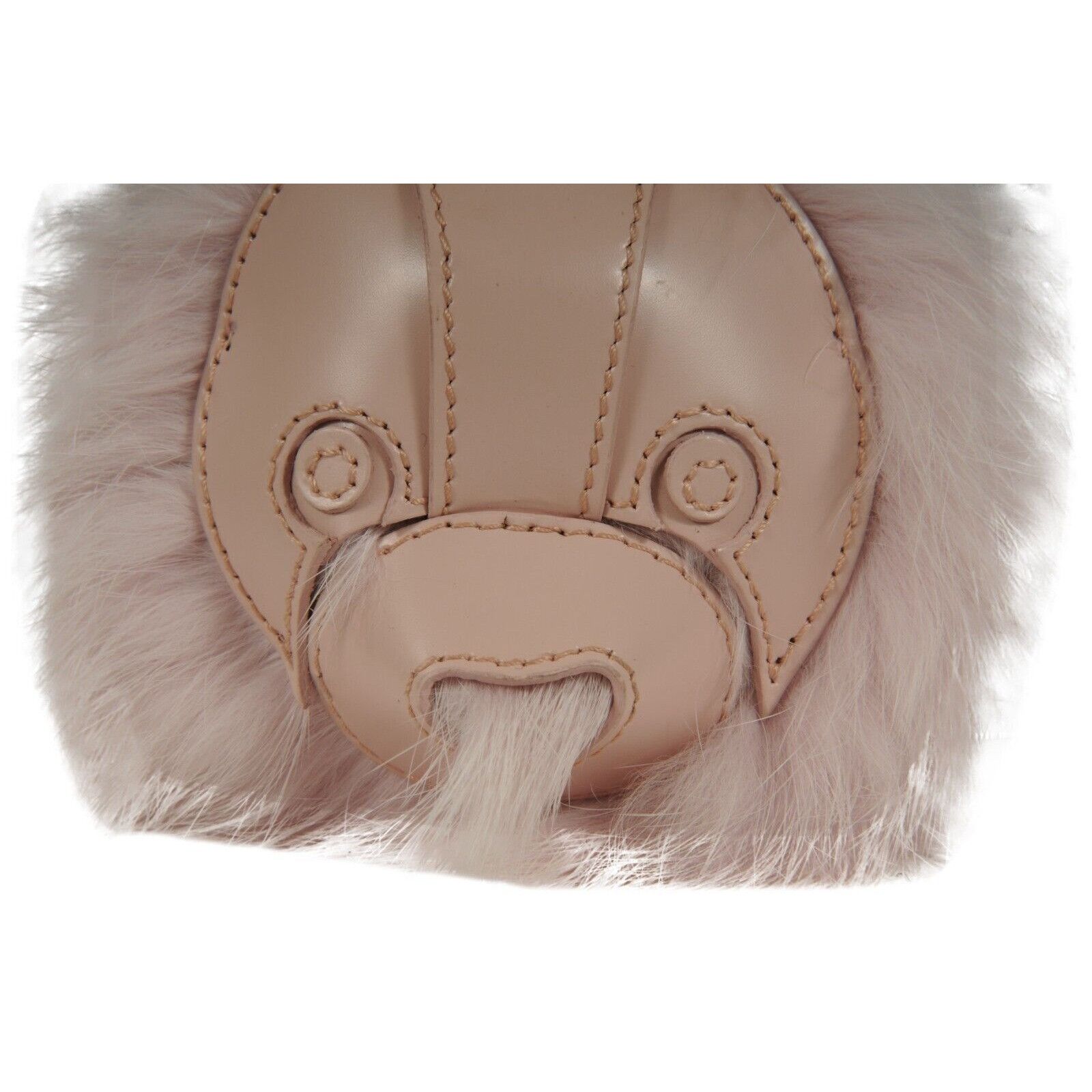 Dior Cookie Bag Charm Pink Leather Dog Animal Leather Fur Du Size ONE SIZE - 3 Thumbnail