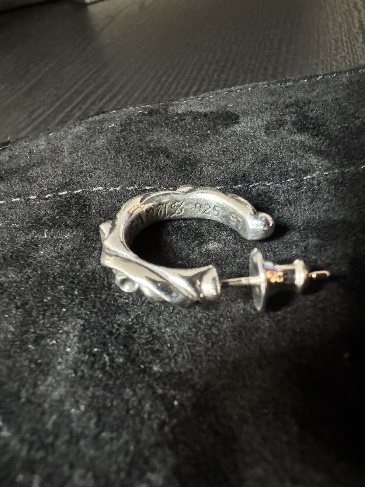 Chrome Hearts Chrome Hearts Silver Scroll Hoop Earring Size ONE SIZE - 4 Thumbnail