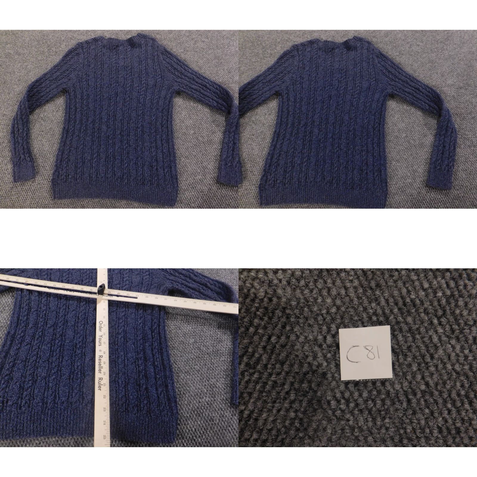 Croft & Barrow Croft & Barrow Womens Sweater Pullover Crew Neck Medium Blue Classic Knit Cotton Stretch Regular Sleeve Long Winter Casual Size M / US 6-8 / IT 42-44 - 8 Thumbnail
