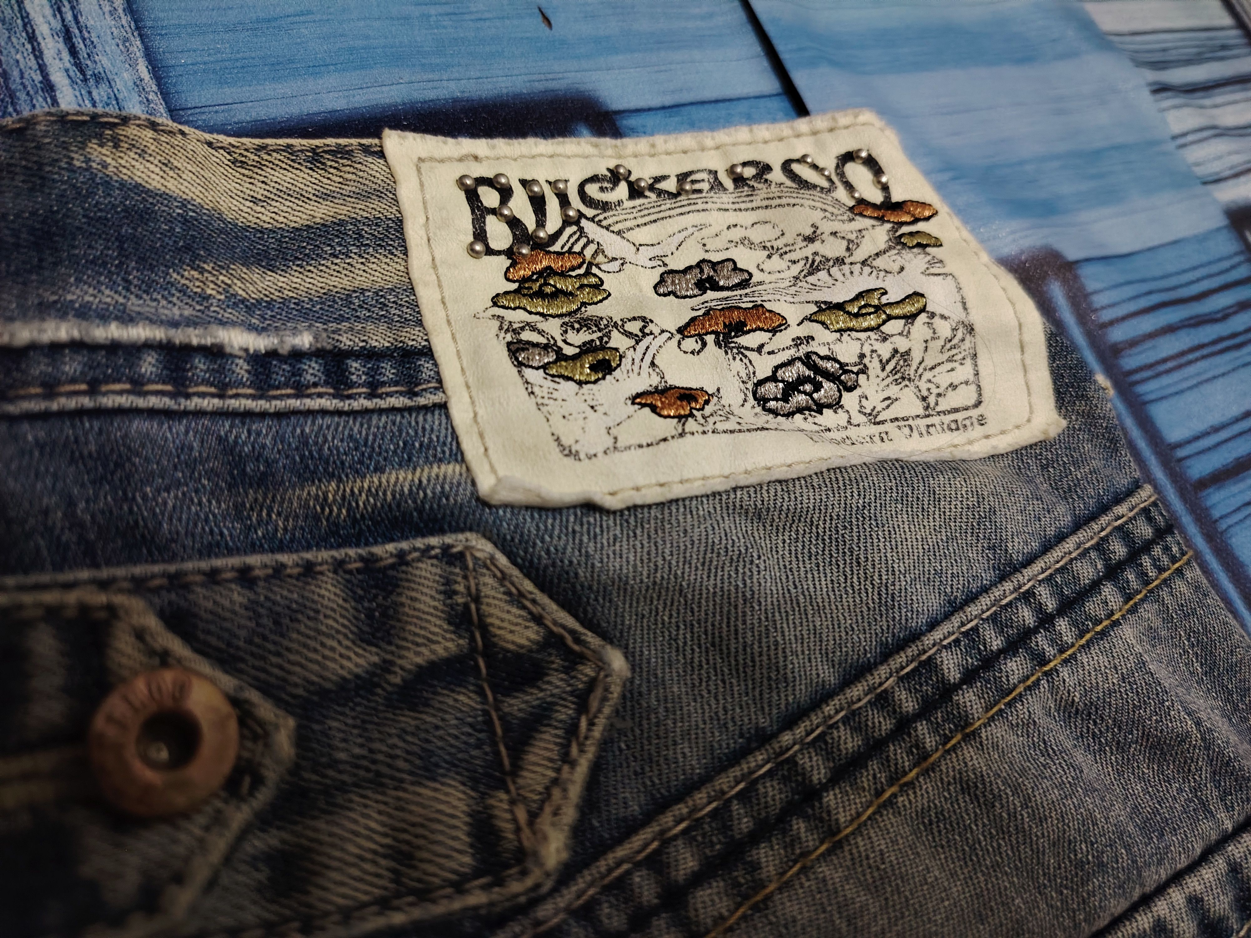 Hysteric Glamour 💥Thrashed💥 90s Buckaroo Flared Jeans Distressed Bootcut Size US 28 / EU 44 - 22 Thumbnail