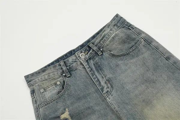 VIBE Men's punk distressed loose casual flared ripped jeans Size US 32 / EU 48 - 4 Thumbnail