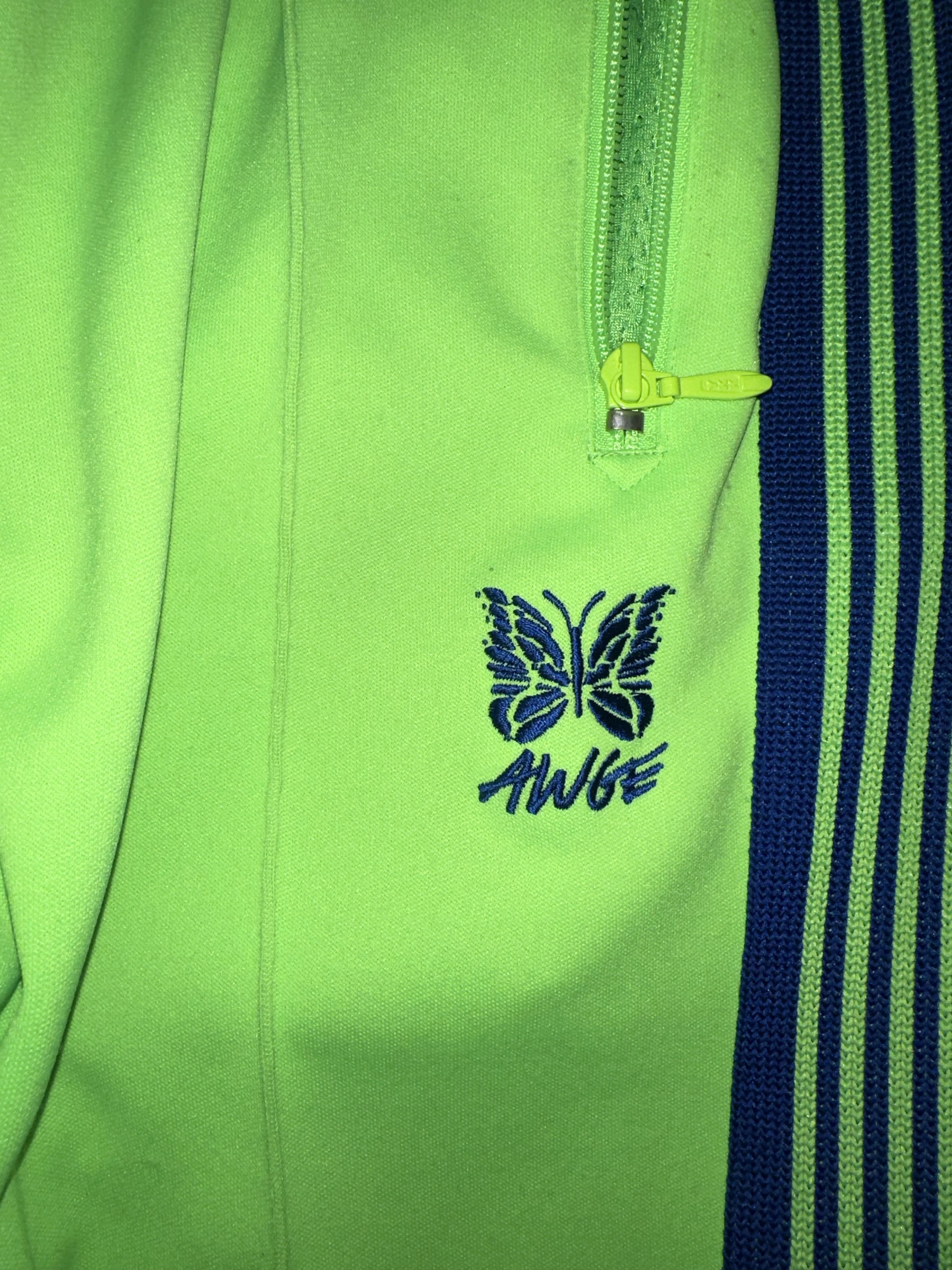 image of Asap Rocky x Awge Lime Green Awge Track Pant Szm in Lime Green/Blue, Men's (Size 31)