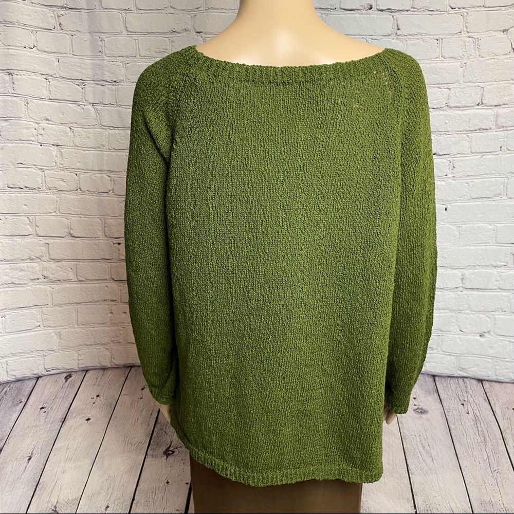 Other NWT New Italian Cotton Moss Green Sweater Made In Italy Siz Size S / US 4 / IT 40 - 7 Thumbnail