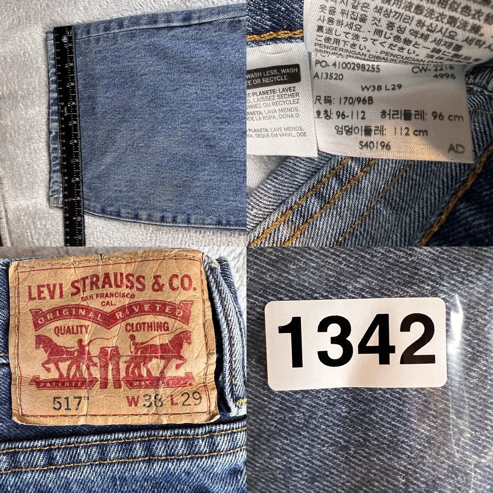 Levi's VINTAGE Levi's 517 Jeans Jeans 38 X 29 Blue 516 Western Cowboys & Western Mens 38 Regular Blue Boots Cut Denim 5-Pocket Zipper Brown? Size US 38 / EU 54 - 8 Thumbnail