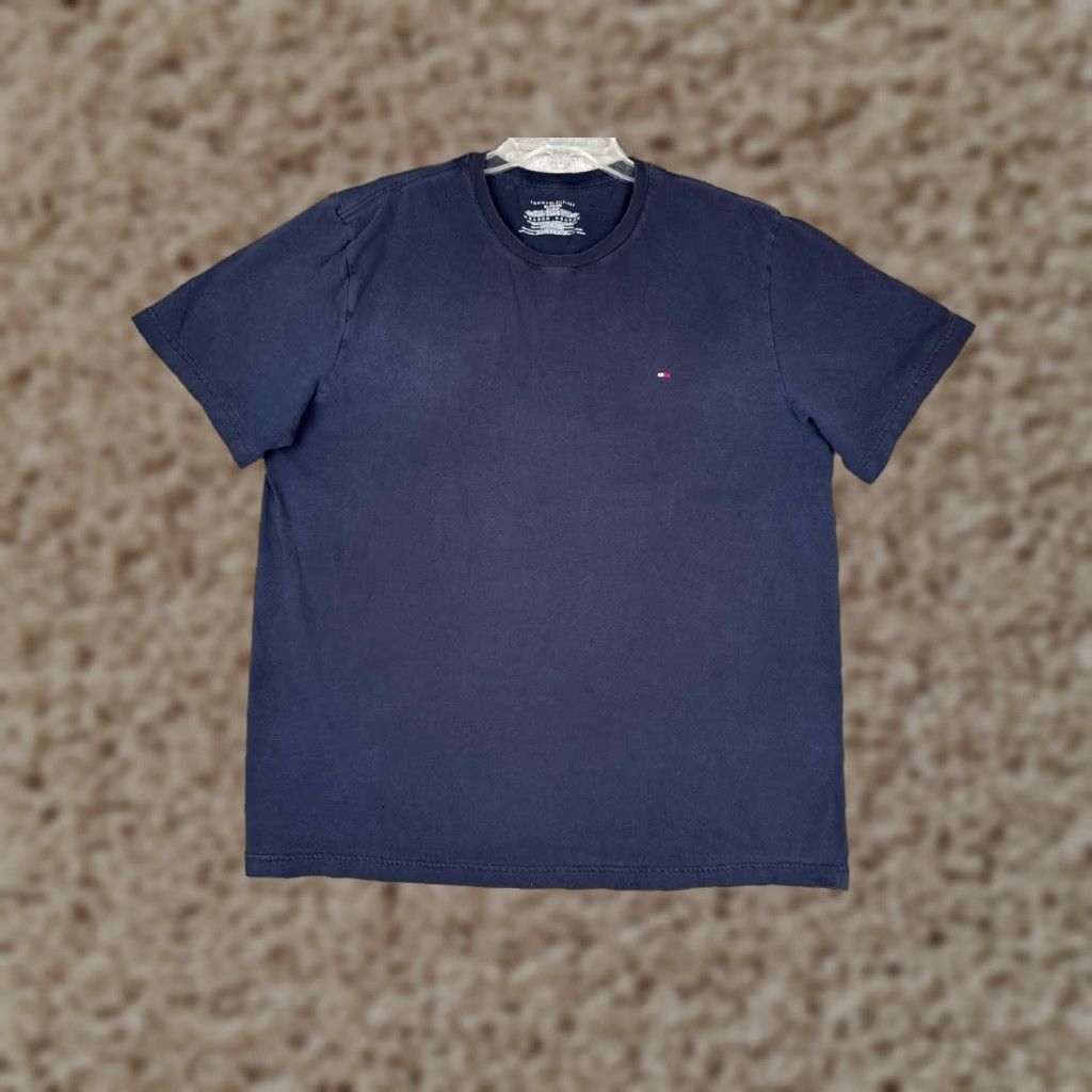 Tommy Hilfiger Tommy Hilfiger Shirt Adult XL Blue Short Sleeve Crew Neck 100% Cotton Size US XL / EU 56 / 4 - 1 Thumbnail