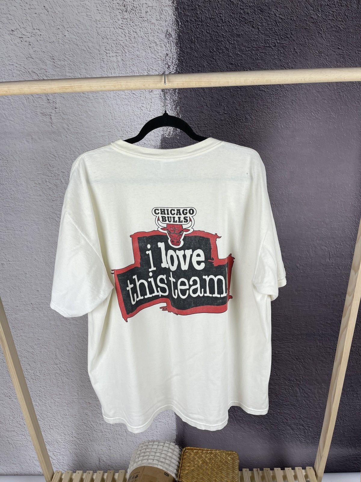NBA Starter Vintage 90s Chicago Bulls “I love this team” tee Size US XL / EU 56 / 4 - 2 Thumbnail