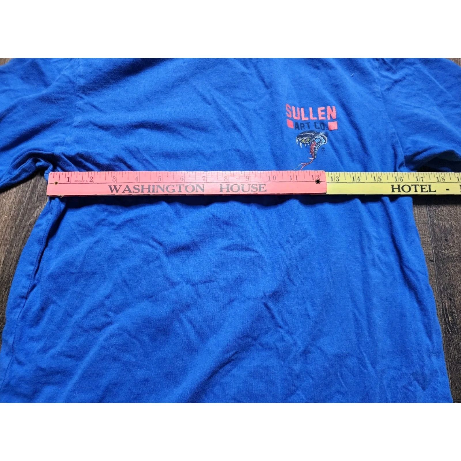 Vintage Vintage Sullen Men’s T-Shirt 100% Cotton Short Sleeve Crew Neck Tattoo Art Graphic Blue Large Size US M / EU 48-50 / 2 - 3 Thumbnail