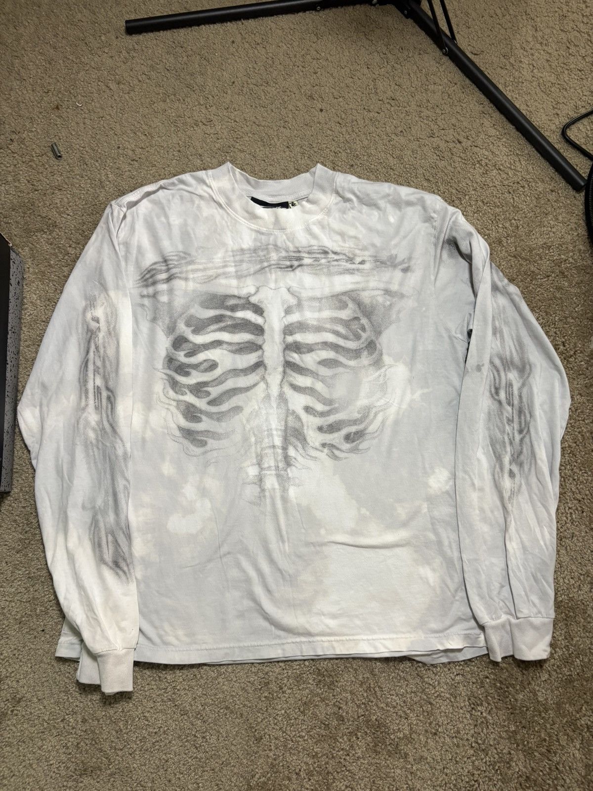 HELLSTAR Hellstar Skele Longsleeve Tee features a graphic rib cage Size US M / EU 48-50 / 2 - 1 Thumbnail