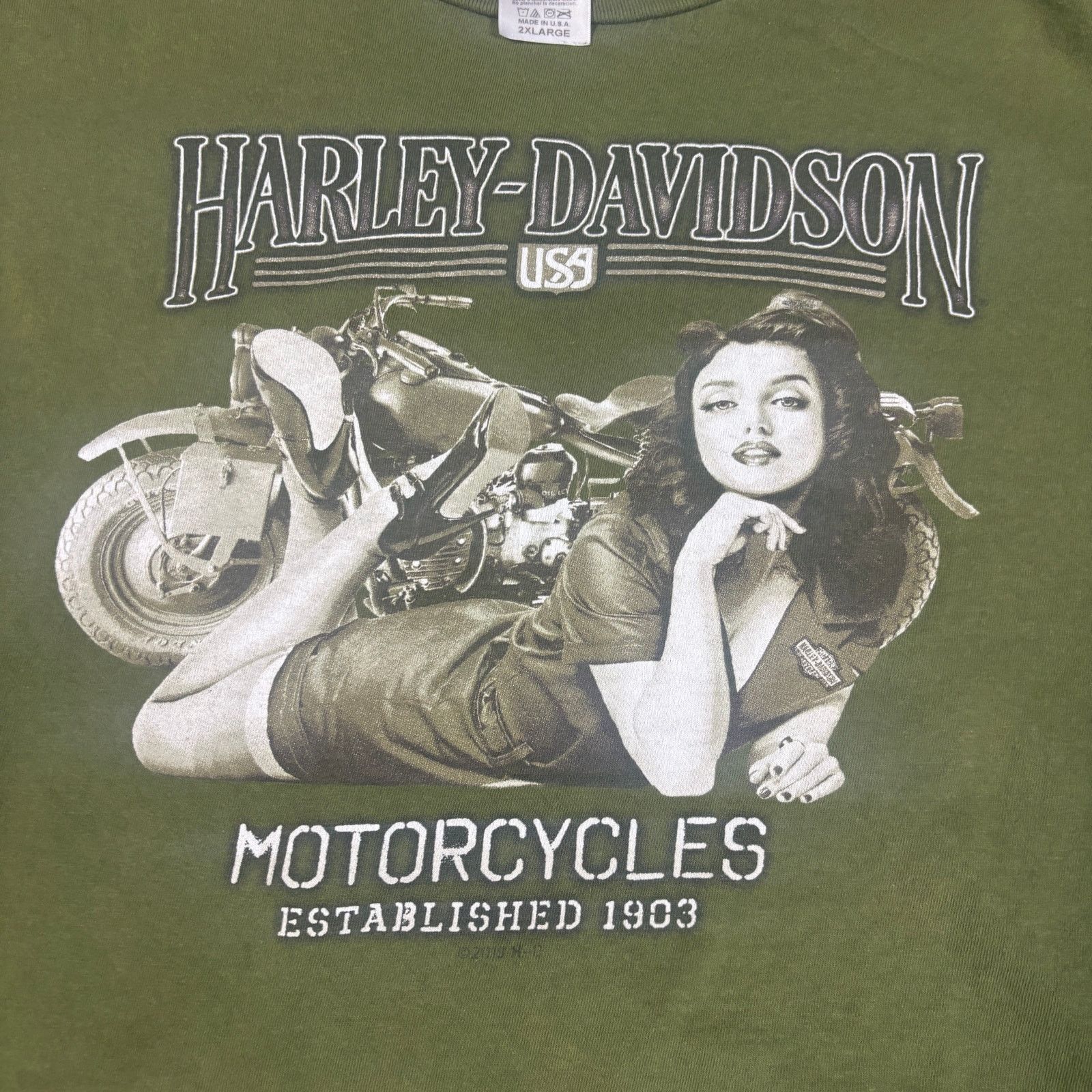 Harley Davidson Harley Davidson Motorcycles 2019 green tshirt XXL streetwear Size US XXL / EU 58 / 5 - 3 Thumbnail
