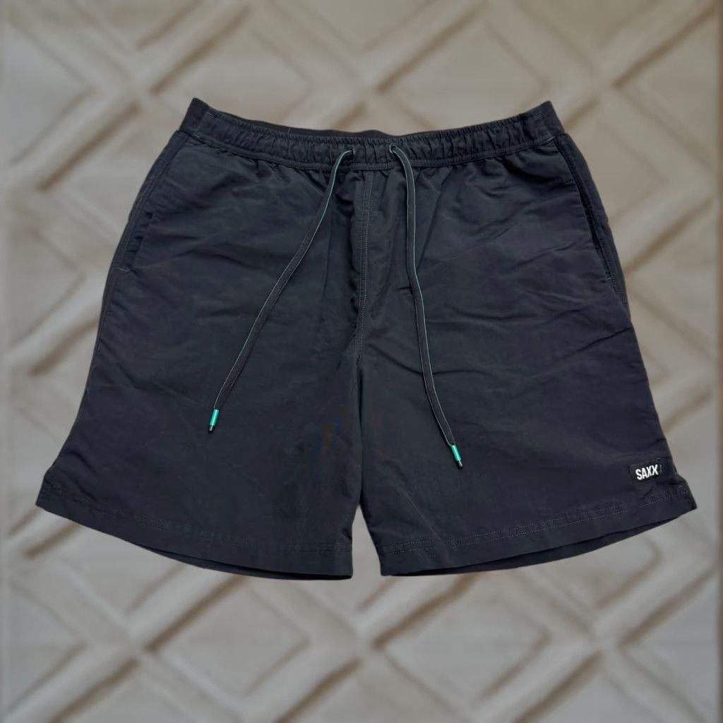Vintage SAXX Athletic Shorts Mens W30 7" Black Elastic Waist Drawstring Casual Active Size US 30 / EU 46 - 1 Thumbnail