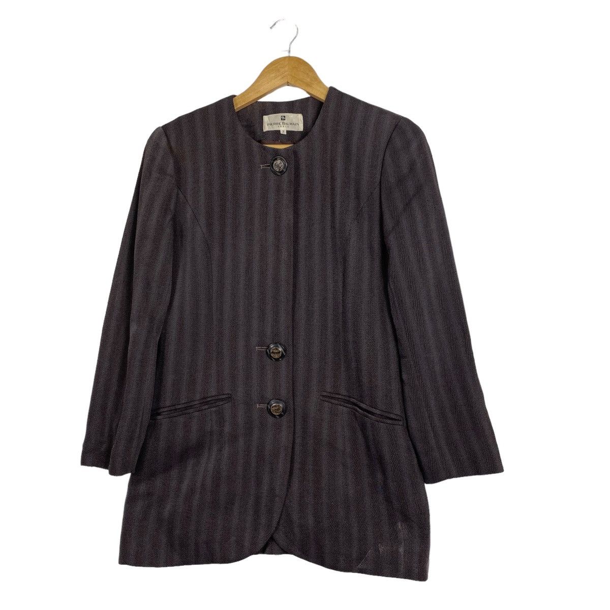 Japanese Brand × Pierre Balmain × Vintage Pierre Balmain Vintage jacket coat Size XS / US 0-2 / IT 36-38 - 2 Thumbnail