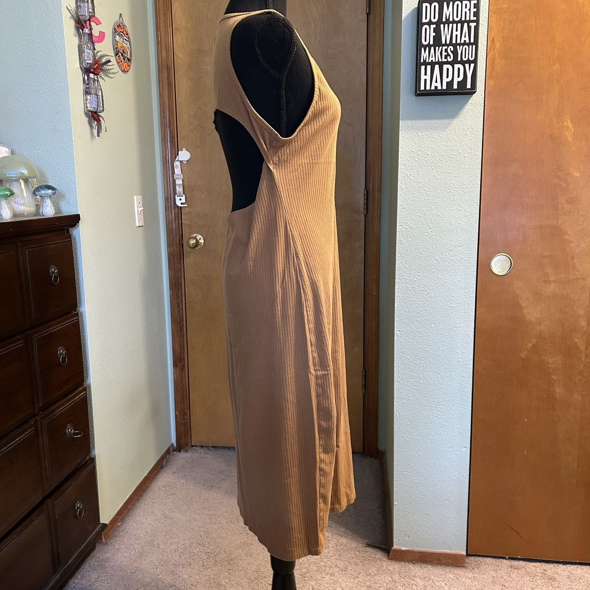 Other Wild Fable brown ribbed sleeveless open back midi dress XXL Size XXL / US 16-18 / IT 52-54 - 2 Thumbnail