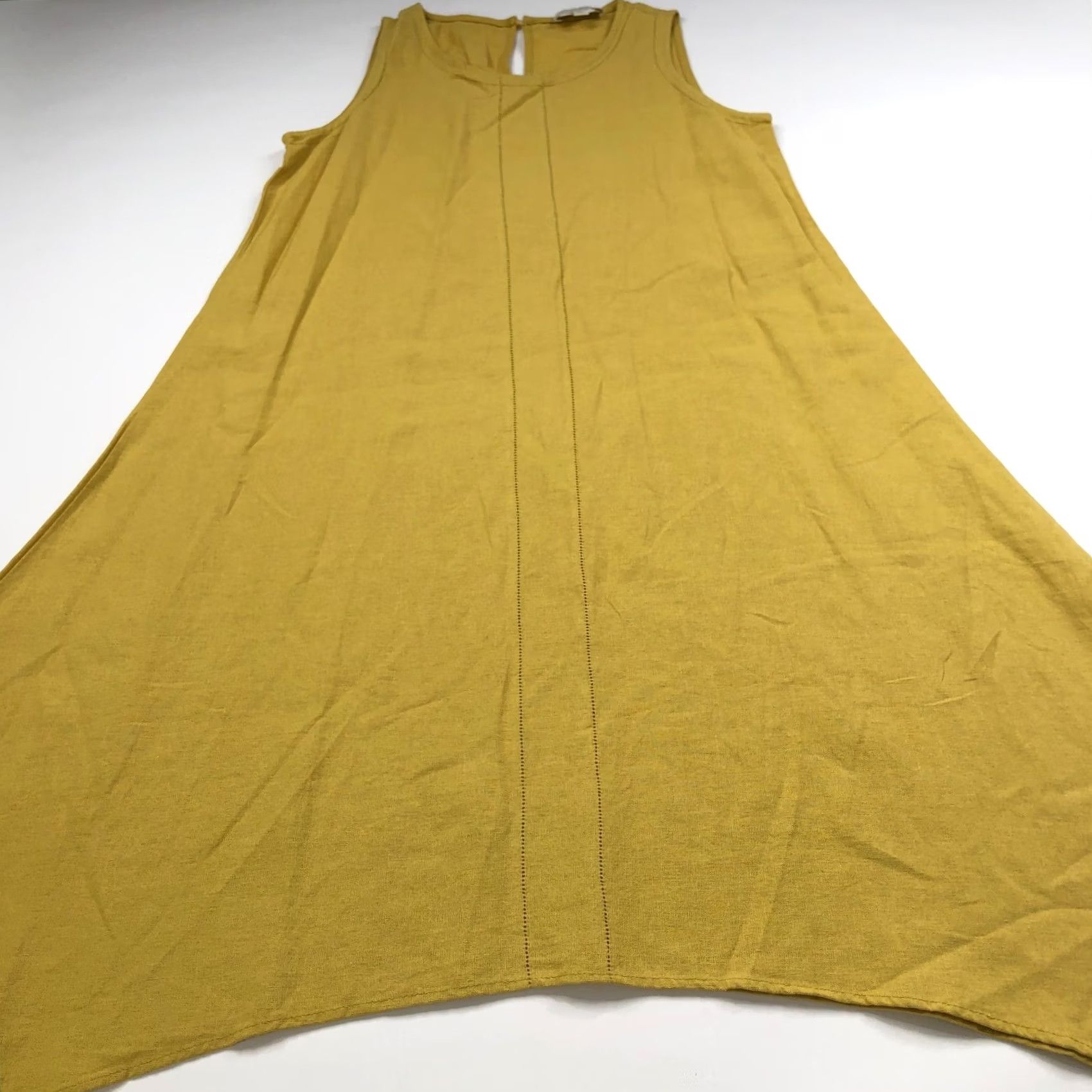 Cynthia Rowley Cynthia Rowley Mustard Yellow 100% Linen Sleeveless Knee Dress A-Line Shirt Womens S Vintage No Size S / US 4 / IT 40 - 4 Thumbnail