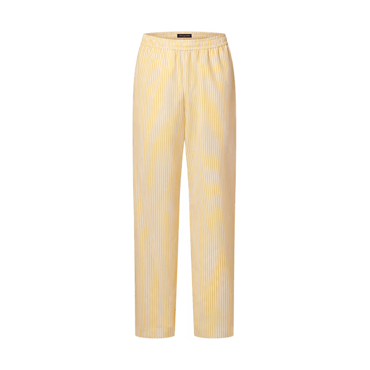 Monogram Striped Drawstring Trousers