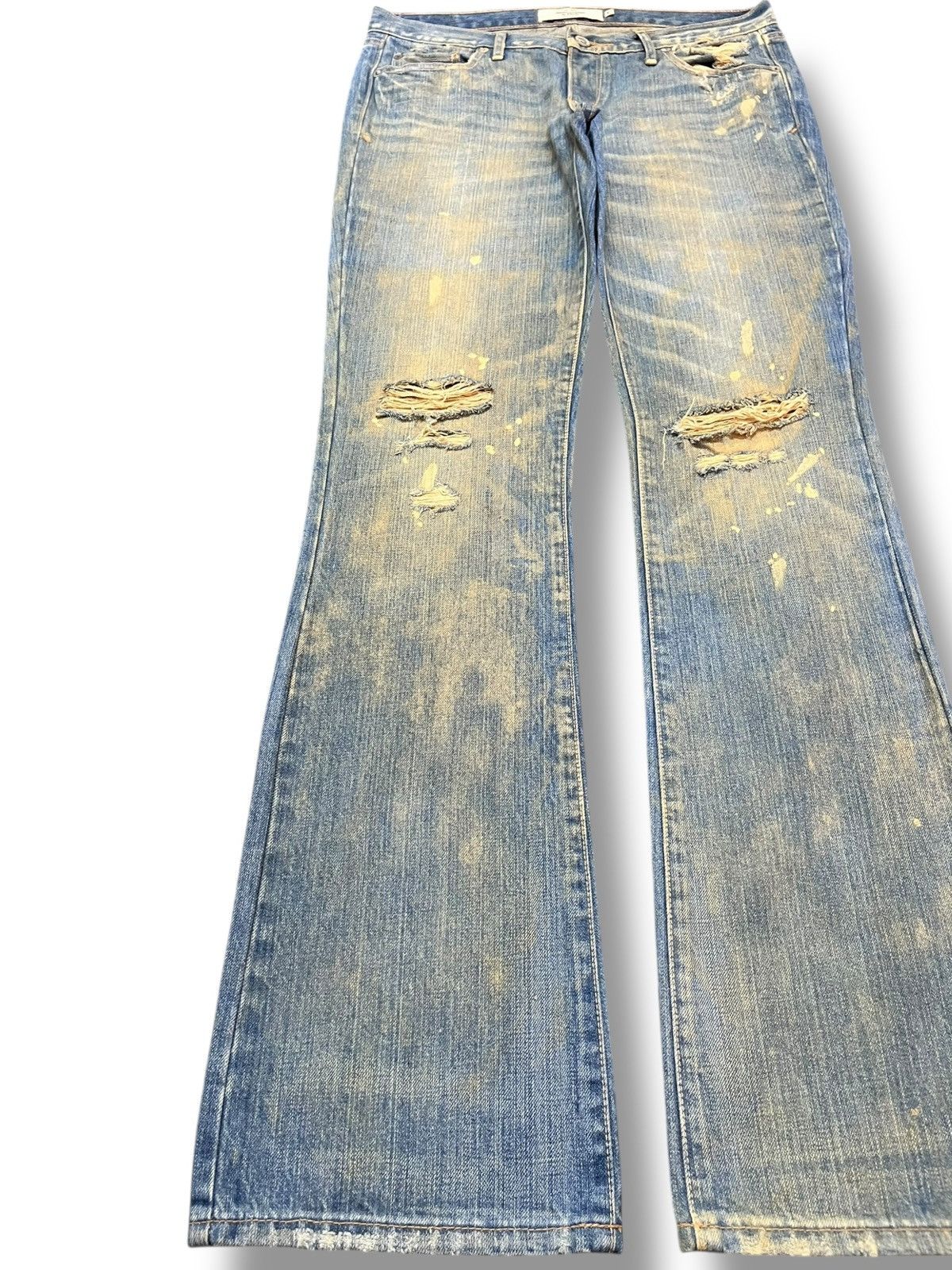Abercrombie & Fitch VintageAbercrombie&Fitch Flare Mudwash Distressed Denim Size US 30 / EU 46 - 3 Thumbnail