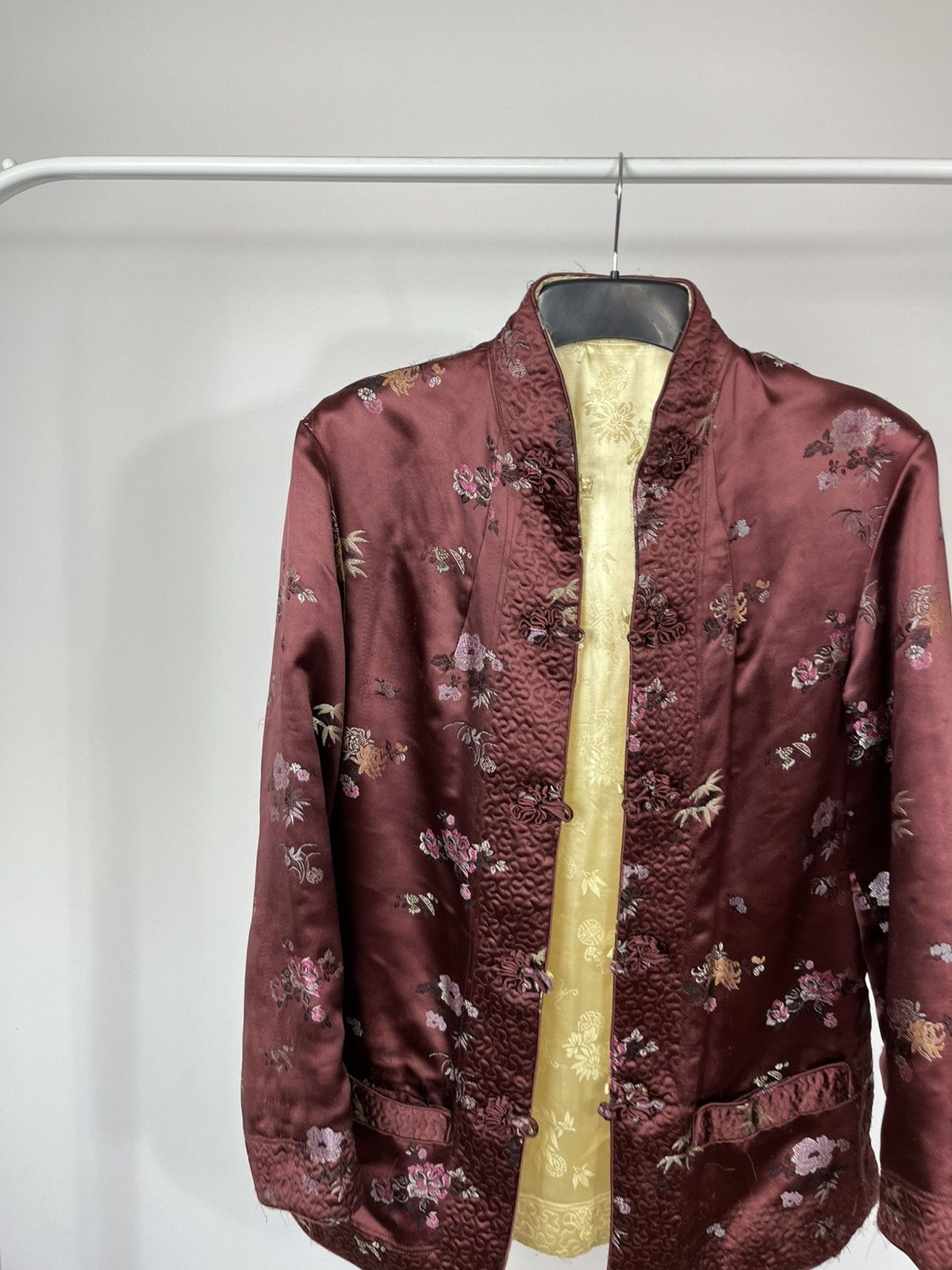 Shanghai Tang Vintage Chinese Silk Jacket Shanghai Floral Traditional S Size S / US 4 / IT 40 - 3 Thumbnail