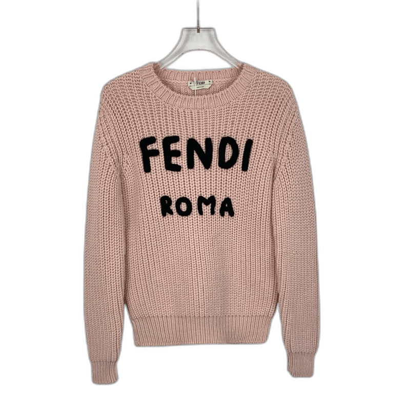 Fendi Pink Fendi Logo Wool Sweater Size US XS / EU 42 / 0 - 1 Thumbnail