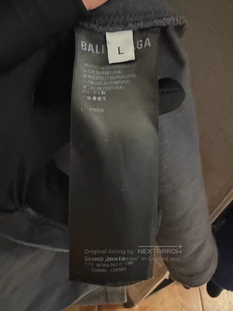 Balenciaga Balenciaga Smoke Gray Coke Embroidered Short Sleeve T-Shir Size US L / EU 52-54 / 3 - 4 Thumbnail