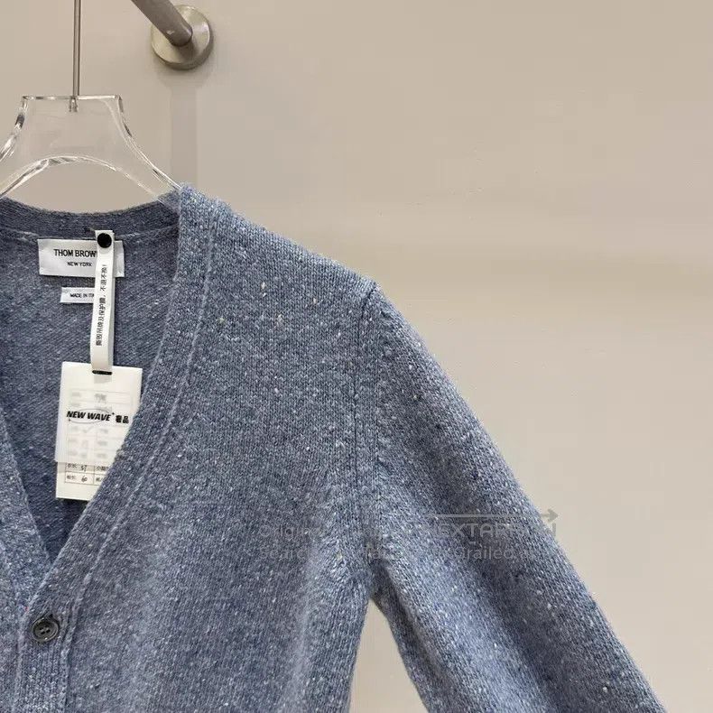 Thom Browne Thom Browne Blue-Grey Classic Logo Wool Cardigan Size US S / EU 44-46 / 1 - 4 Thumbnail
