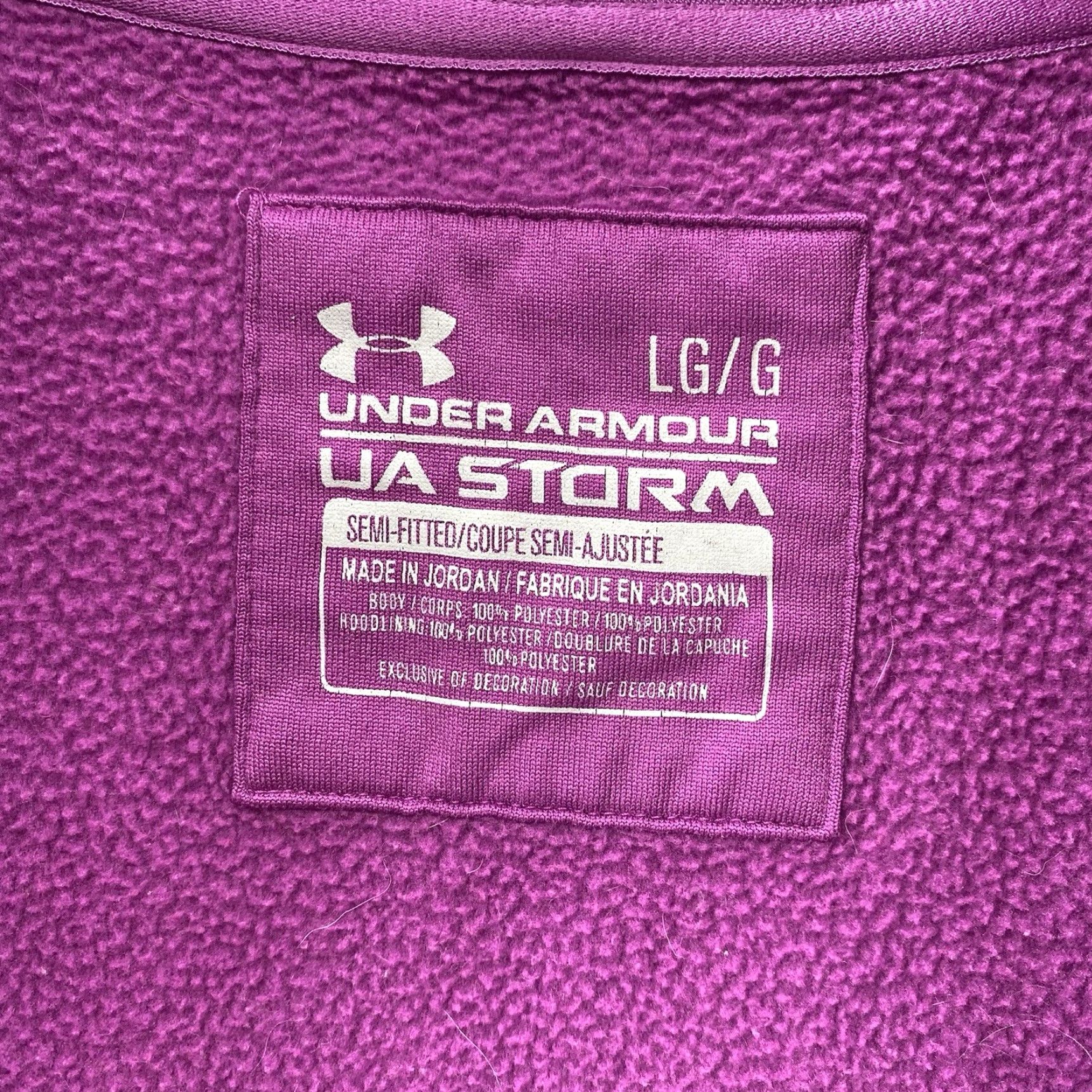 Under Armour Under Armour Storm Jacket Womens Large Pink Hoodie Full Zip Fleece Sportswear Size L / US 10 / IT 46 - 3 Thumbnail