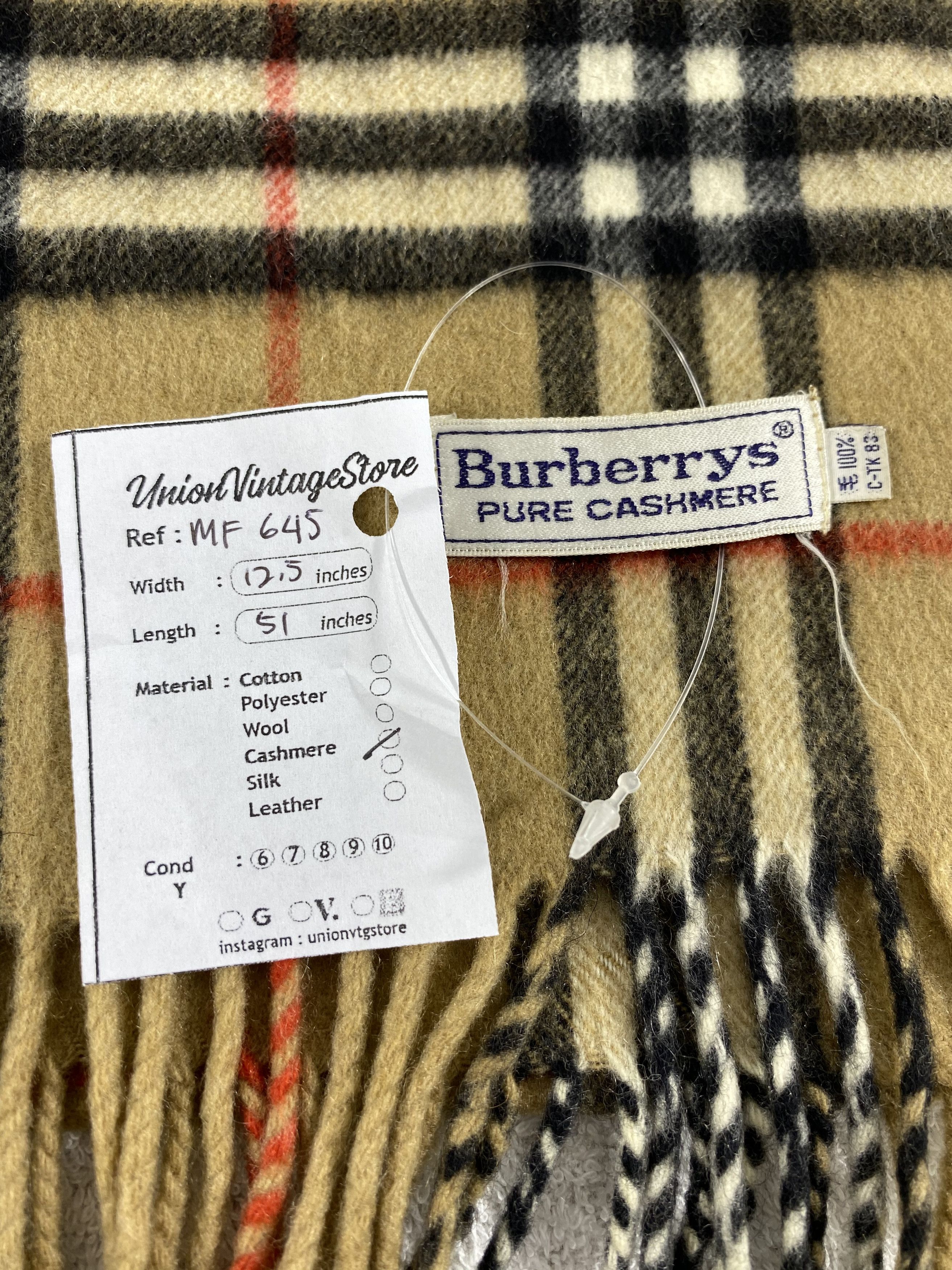 Burberry Vintage Burberry Scarf/Muffler/Neckwear MF645 Size ONE SIZE - 4 Thumbnail