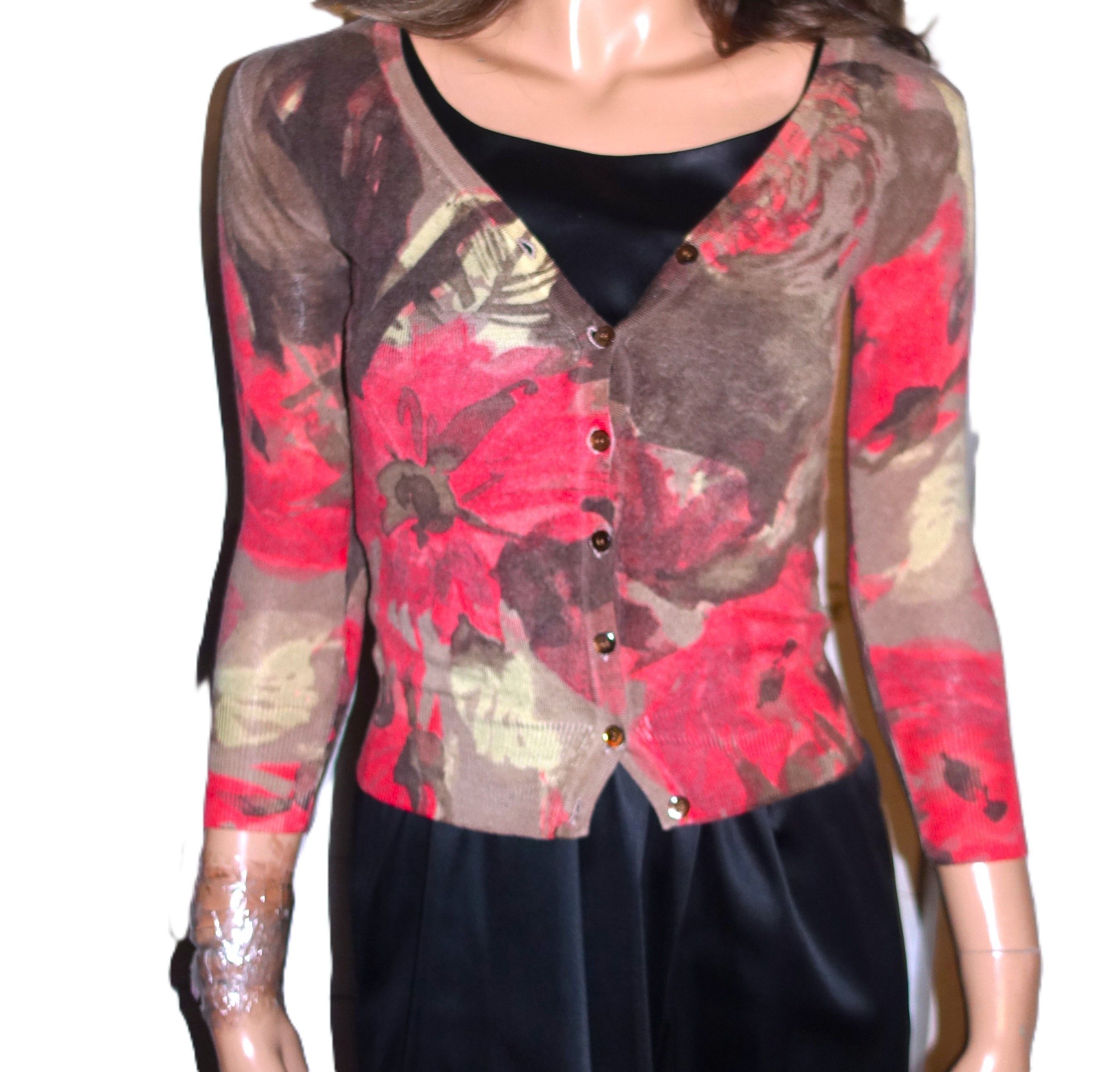 J.Crew J. Crew Floral Wool Cardigan Sweater XS Size XS / US 0-2 / IT 36-38 - 1 Thumbnail