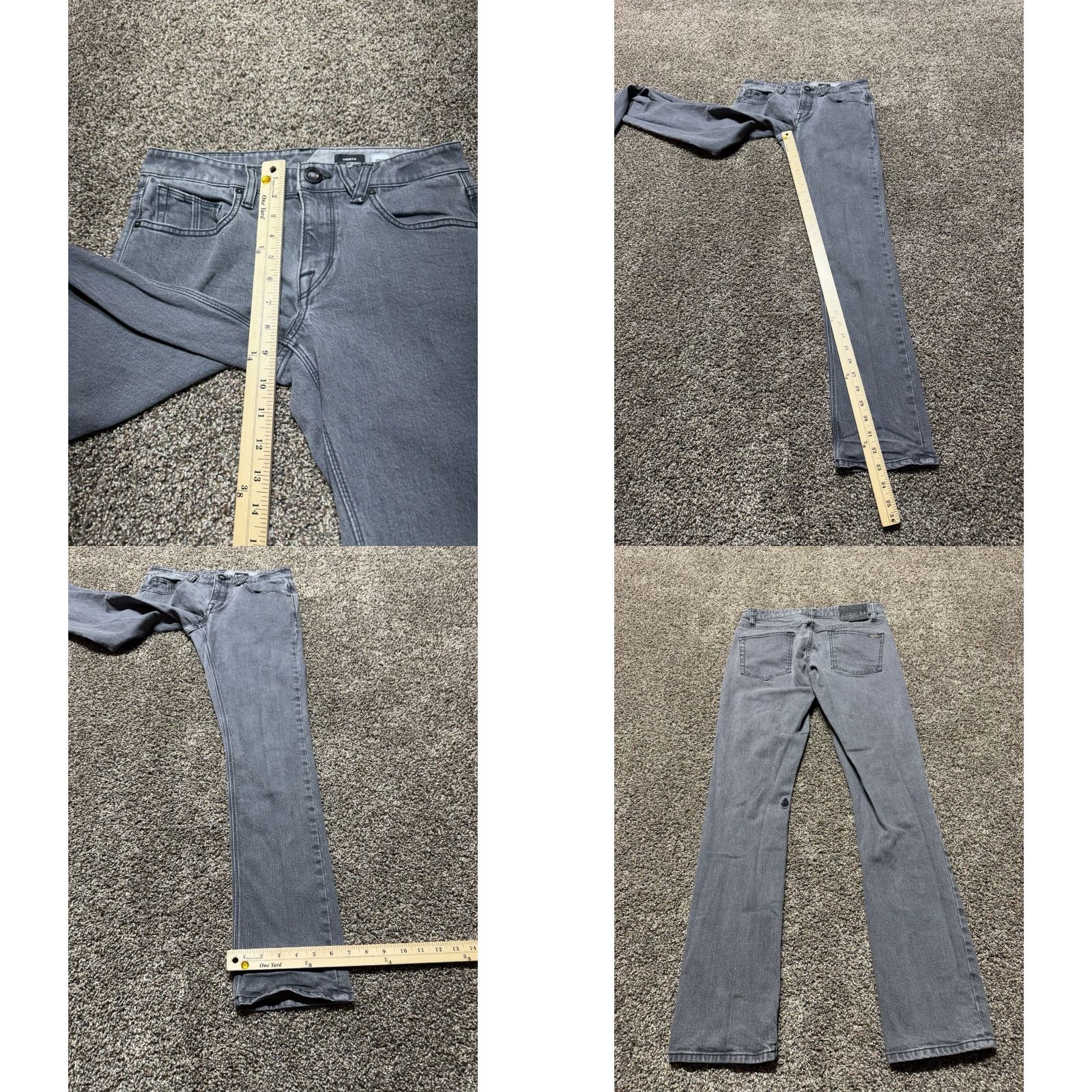 Volcom Volcom Jeans Slim Straight Men 29 Gray Denim 29X32 Size US 29 - 8 Thumbnail