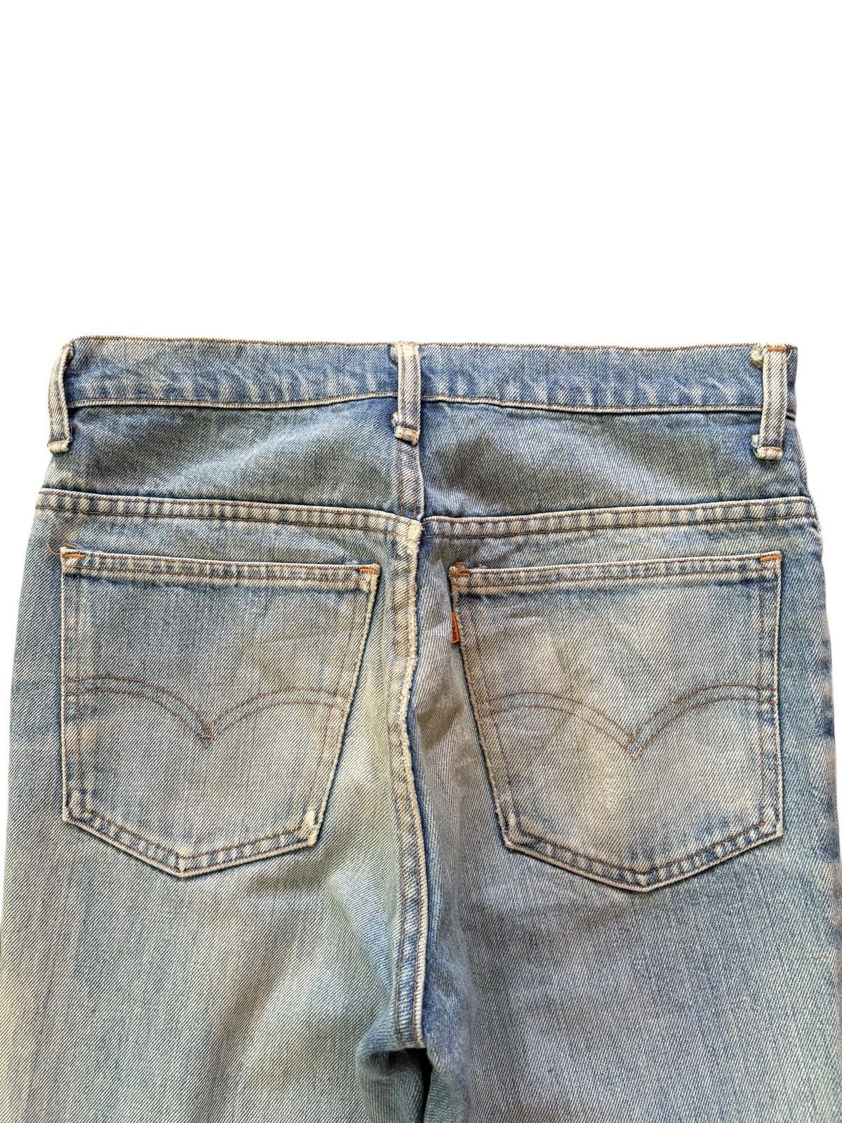 Levi's Vintage Levis Orange Tab Faded Wash Distress Flare Jeans Size 29" - 4 Thumbnail