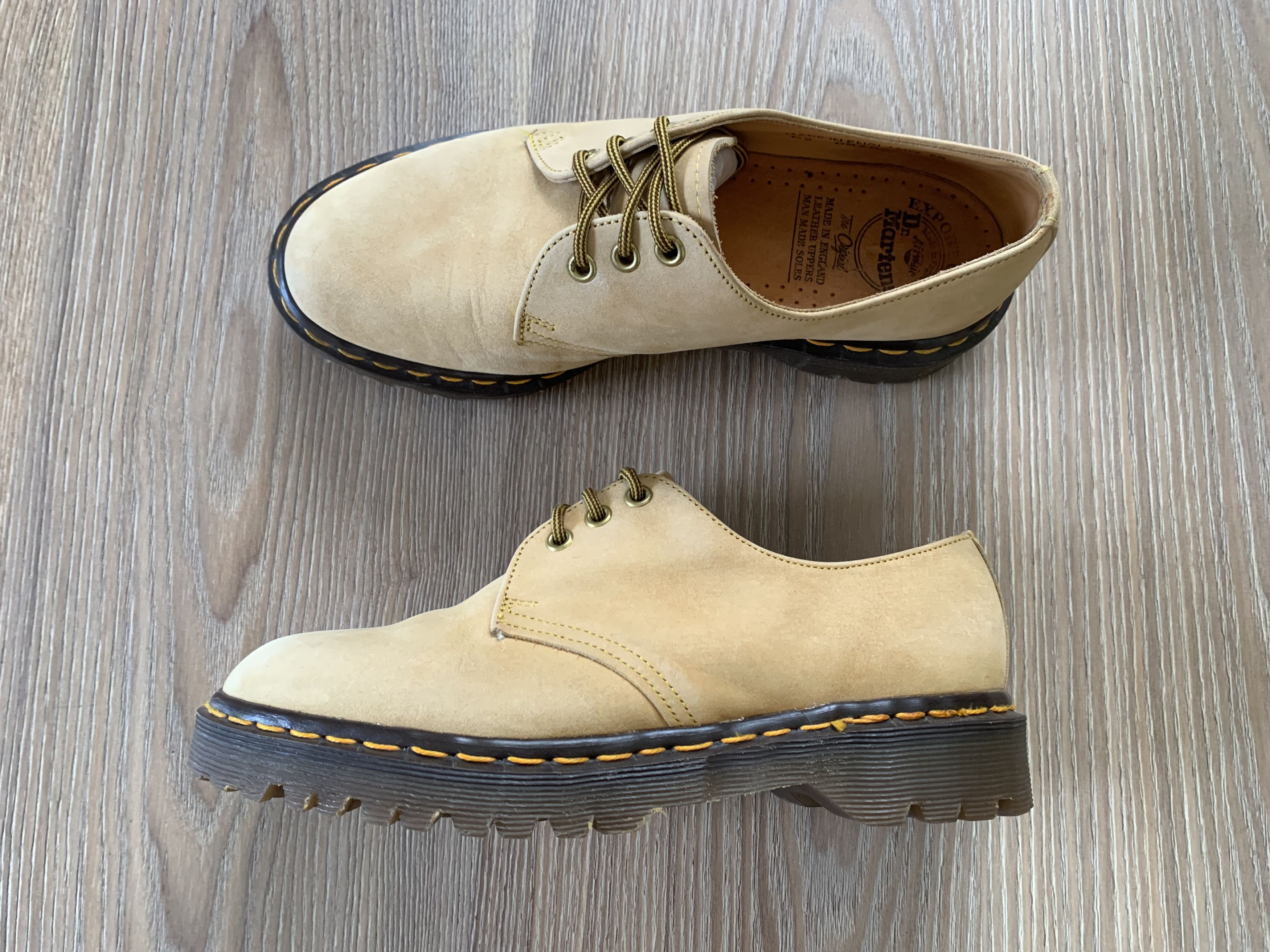 Dr. Martens Dr. Martens Men's Leather Oxfords Savannah Light Tan Unisex Size US 7 / EU 40 - 2 Thumbnail