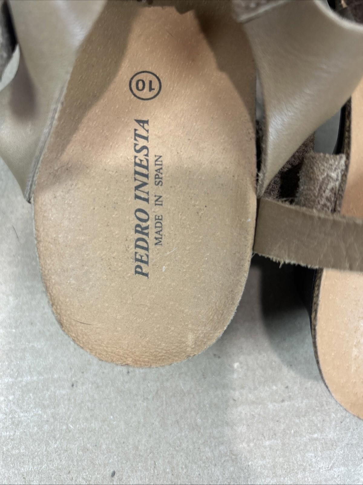Designer PEDRO INIESTA Tan Leather Sandals Shoes Spain Sz 10M Women Size US 10 / IT 40 - 7 Thumbnail