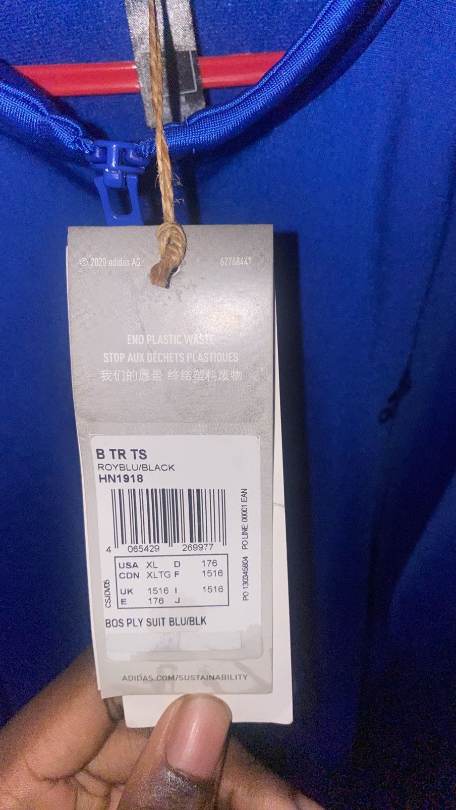 Adidas Blue adidas zip up Size US M / EU 48-50 / 2 - 4 Thumbnail