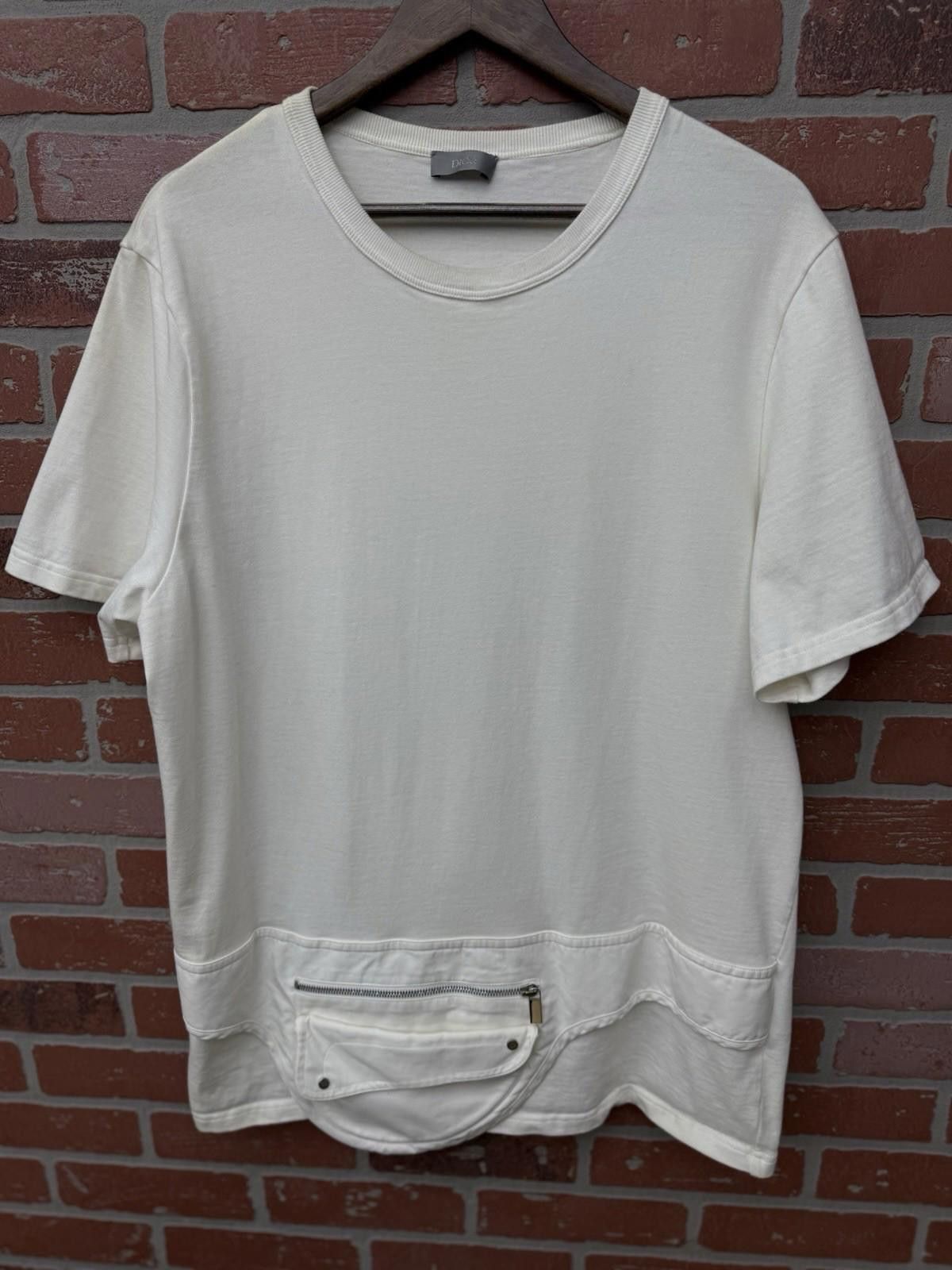 Dior Dior Mens Saddle Zipper Pocket Tee Shirt Size 3XL White Size US XXL / EU 58 / 5 - 4 Thumbnail