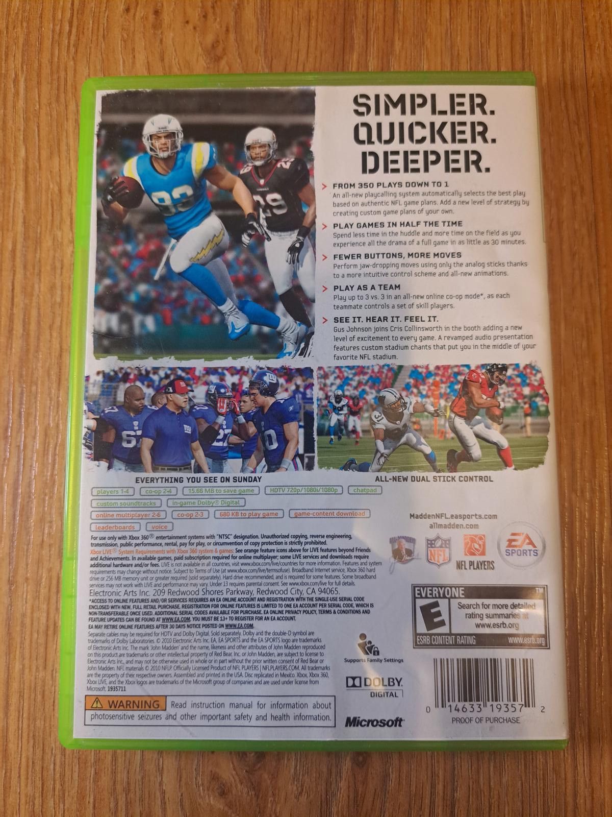 Other NFL Madden 11 Xbox 360 Video Game Size ONE SIZE - 2 Thumbnail