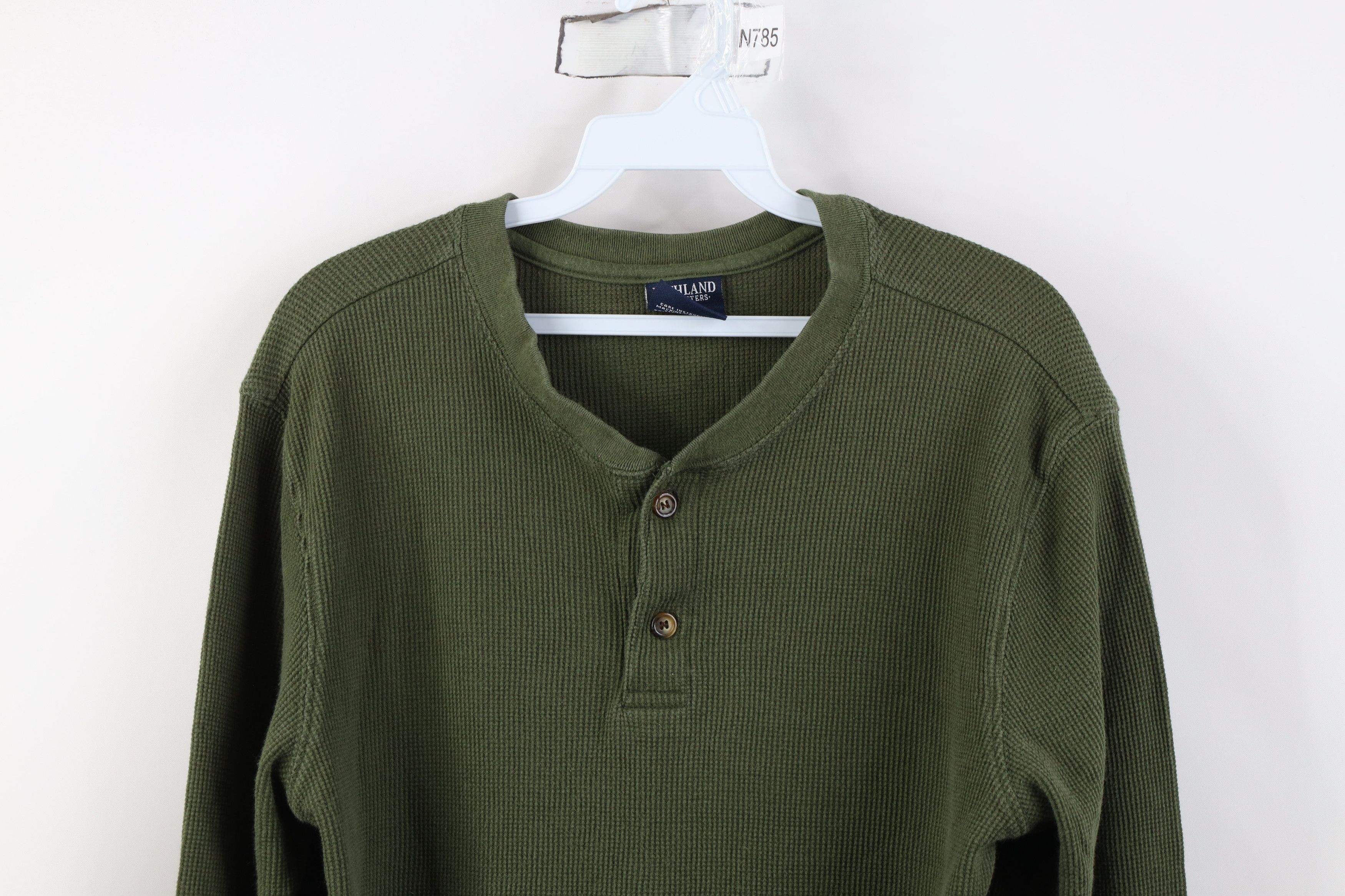 Vintage Vintage 90s Y2K Streetwear Knit Long Sleeve Henley T-Shirt Size US M / EU 48-50 / 2 - 2 Thumbnail