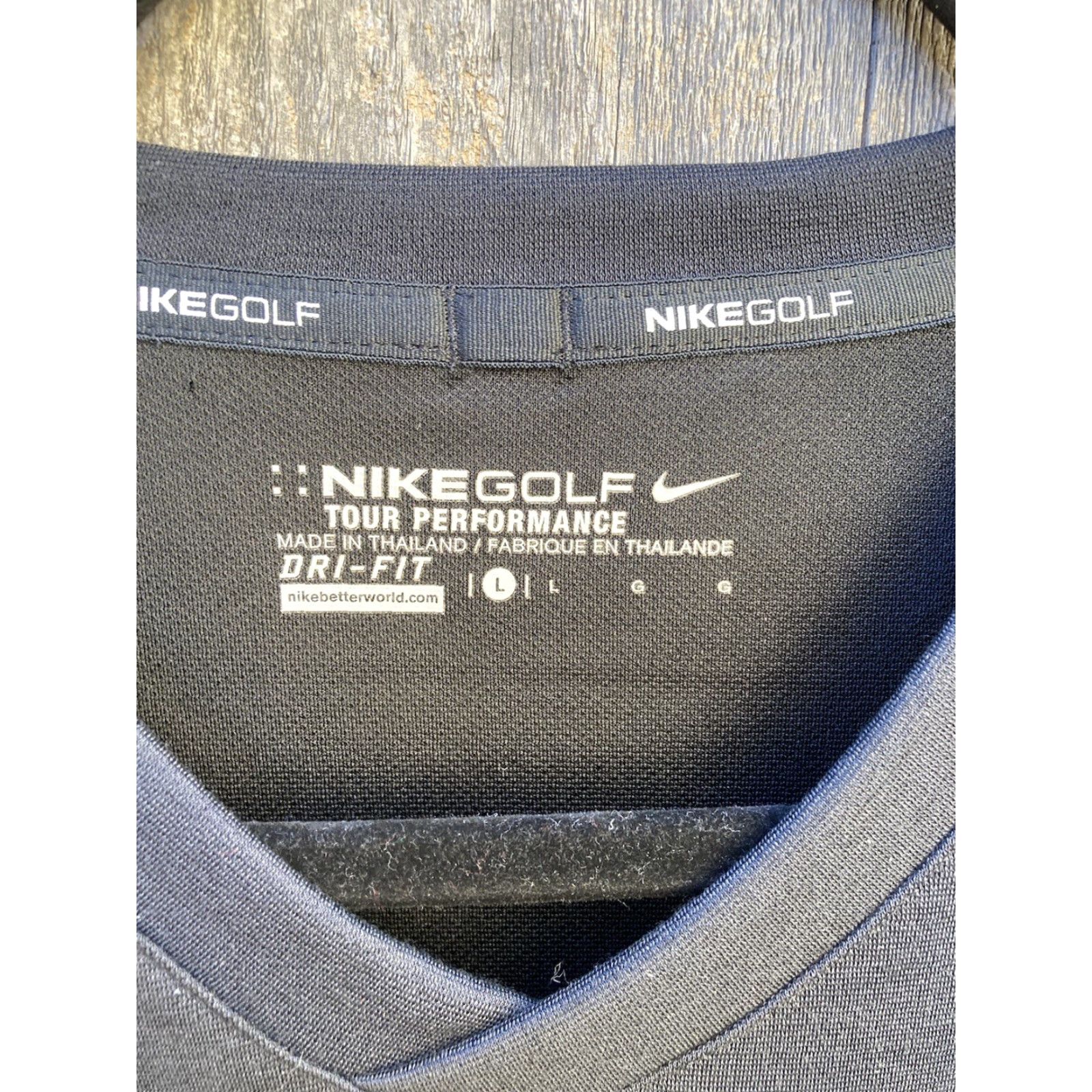 Nike Nike Golf Dri-Fit Black Pullover LS Windbreaker Jacket Mens L V-Neck Del Mar Size US L / EU 52-54 / 3 - 2 Thumbnail