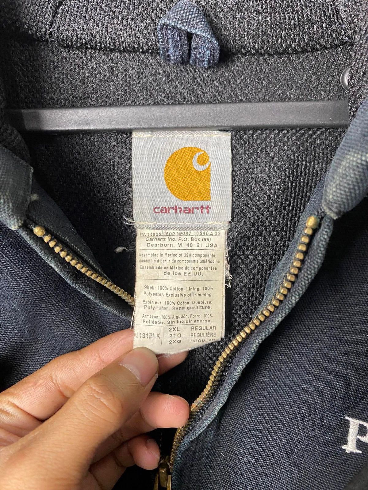 Carhartt Vintage Black Carhartt Canvas Duck Active Jacket Size US XXL / EU 58 / 5 - 7 Thumbnail