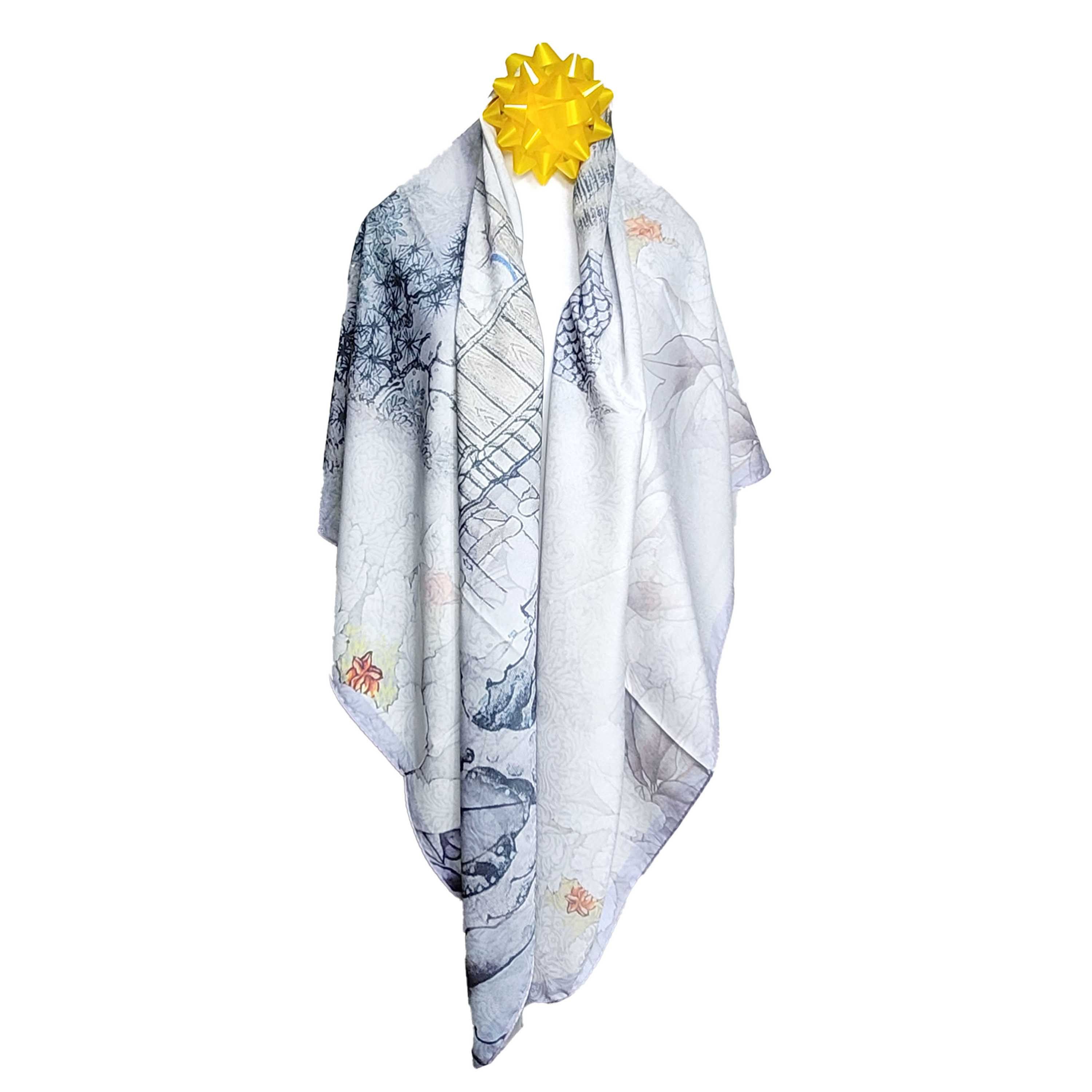 Other NWT Double Sided Silk Scarf 52"x52" Large Square Wrap 3234 Size ONE SIZE - 8 Thumbnail