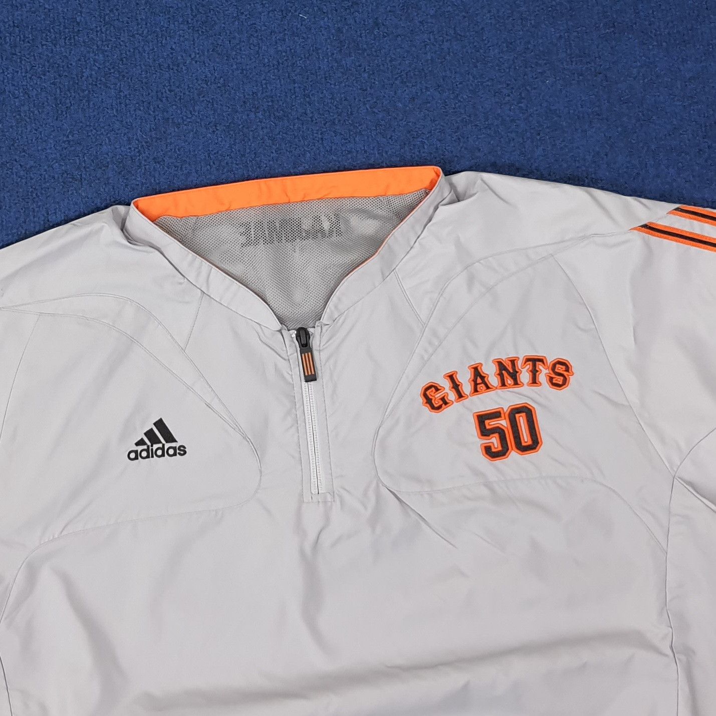 Adidas Vintage Adidas Giants MLB Team Sports Half Zipper C239N34 Size US XL / EU 56 / 4 - 2 Thumbnail