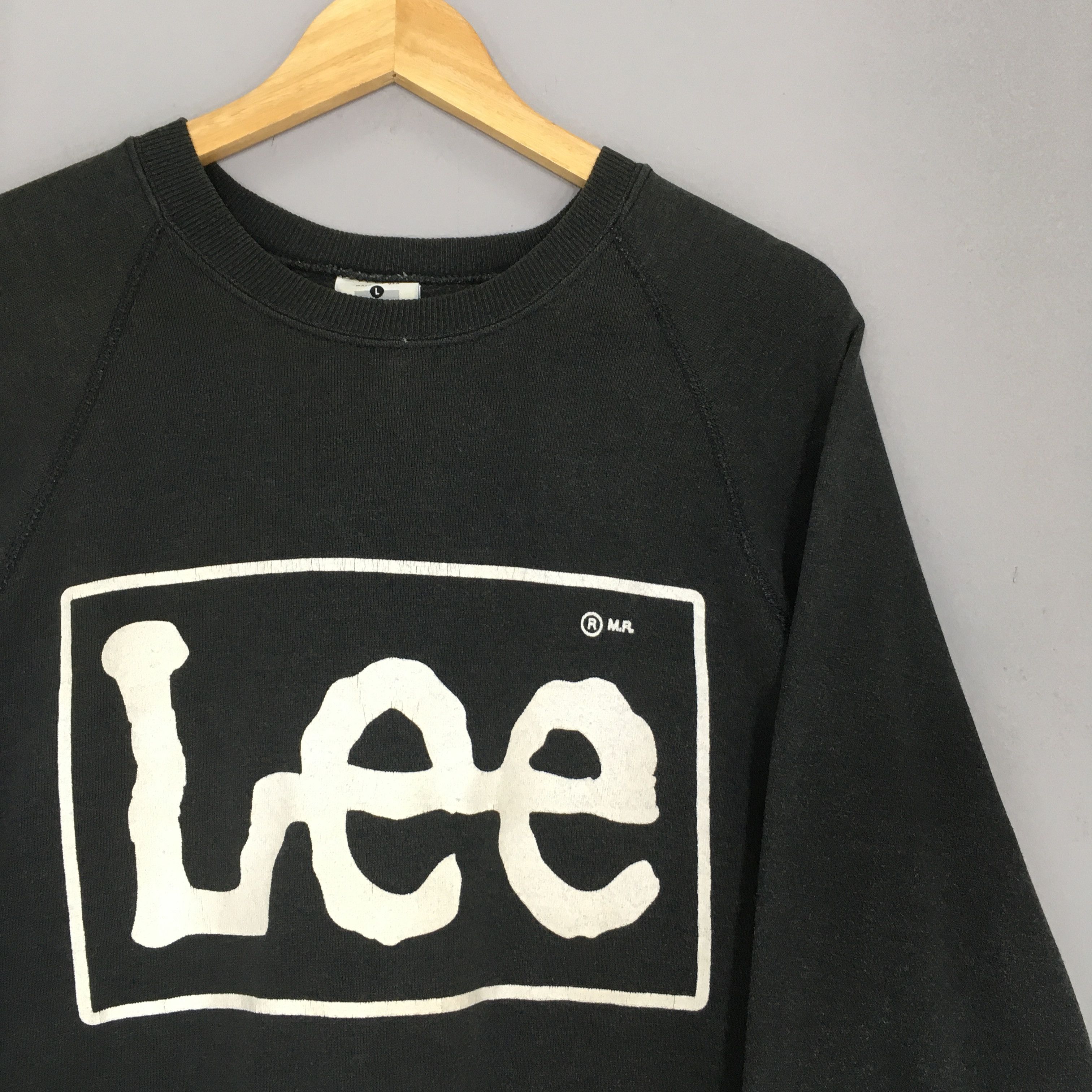 Lee × Vintage Vintage 90's Lee Usa Black Sweatshirt Large Size US L / EU 52-54 / 3 - 2 Thumbnail