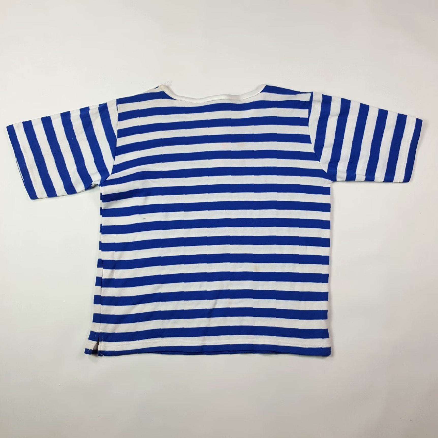 Nautica VINTAGE Tan Jay Mariners Club Women's Size Small Striped Blue T Shirt Top Sleeve Crew Neck Short Sleeve… Size S / US 4 / IT 40 - 7 Thumbnail