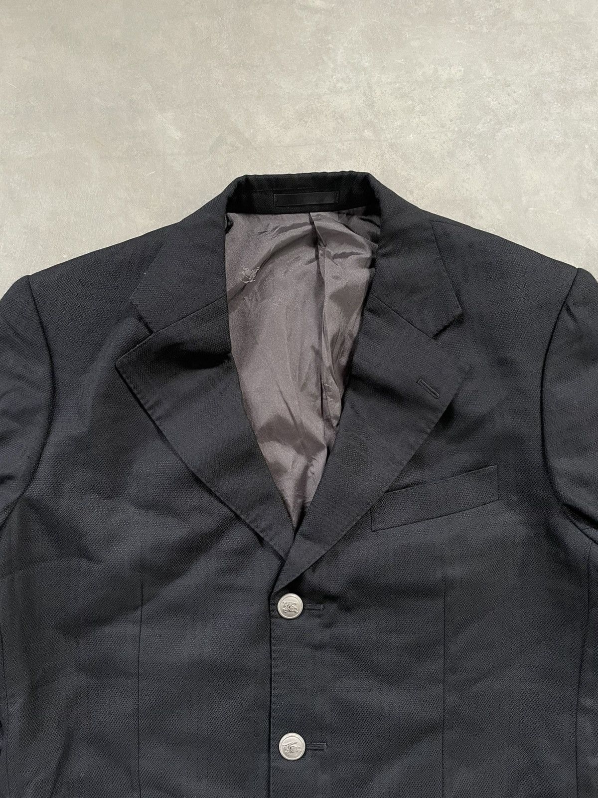 Burberry Vintage Burberry Blazer Check Black Suit Size 44R - 3 Thumbnail